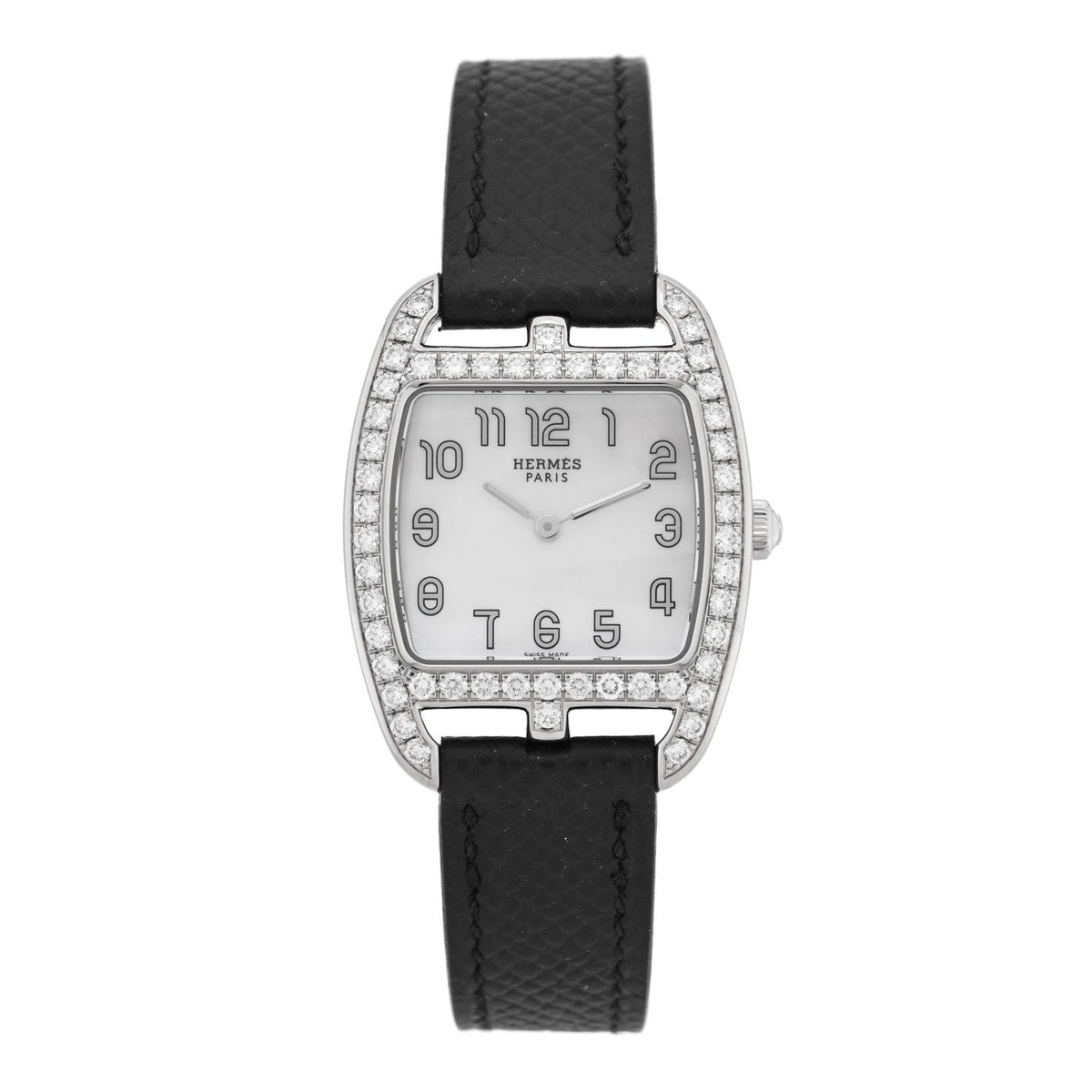 エルメス ケープコッド トノー クォーツウォッチ 26mm ステンレス Noir エプソン HERMES CAPE COD TONNEAU QUARTZ WATCH 26MM STAINLESS STEEL NOIR EPSOM