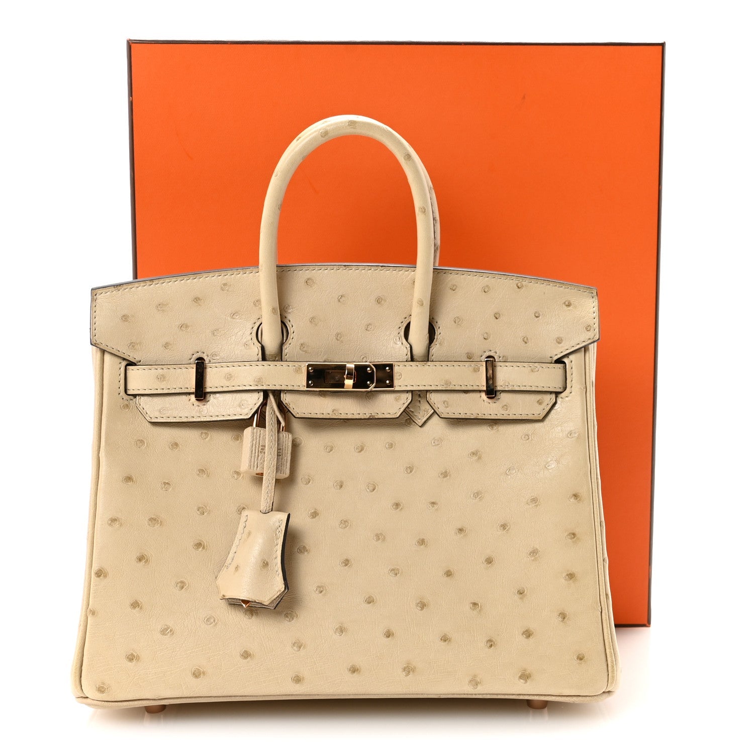 エルメス バーキン 25 Parchemin オーストリッチ ゴールド金具 HERMES BIRKIN 25 PARCHEMIN OSTRICH GOLD HARDWARE