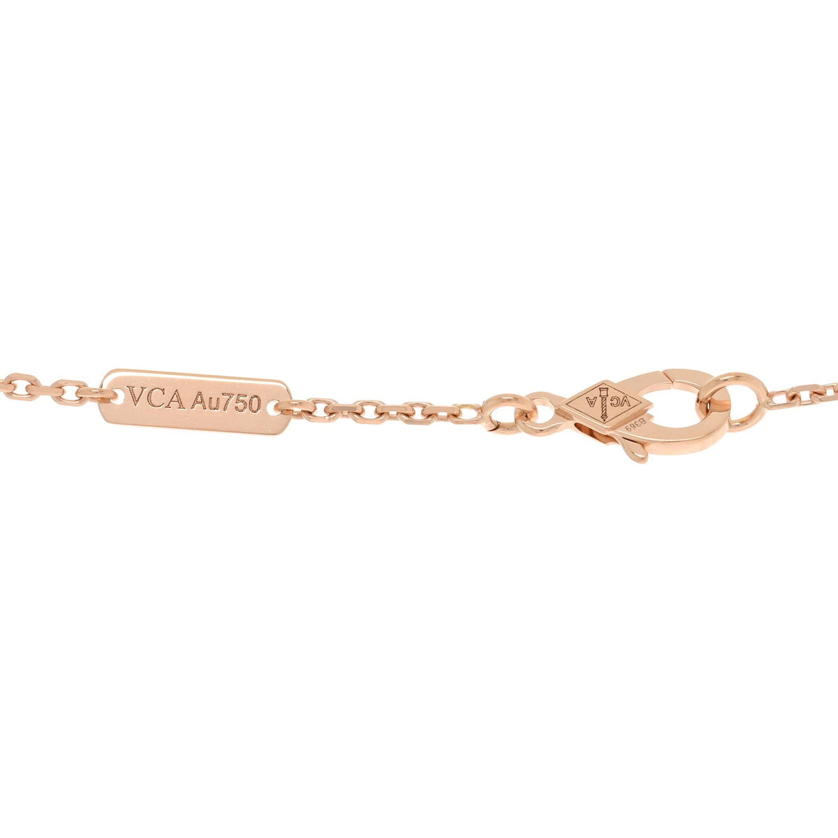 ヴァンクリーフ＆アーペル ラッキースプリング ネックレス マザーオブパール 18K ローズゴールド VAN CLEEF & ARPELS LUCKY SPRING NECKLACE MOTHER OF PEARL 18K ROSE GOLD