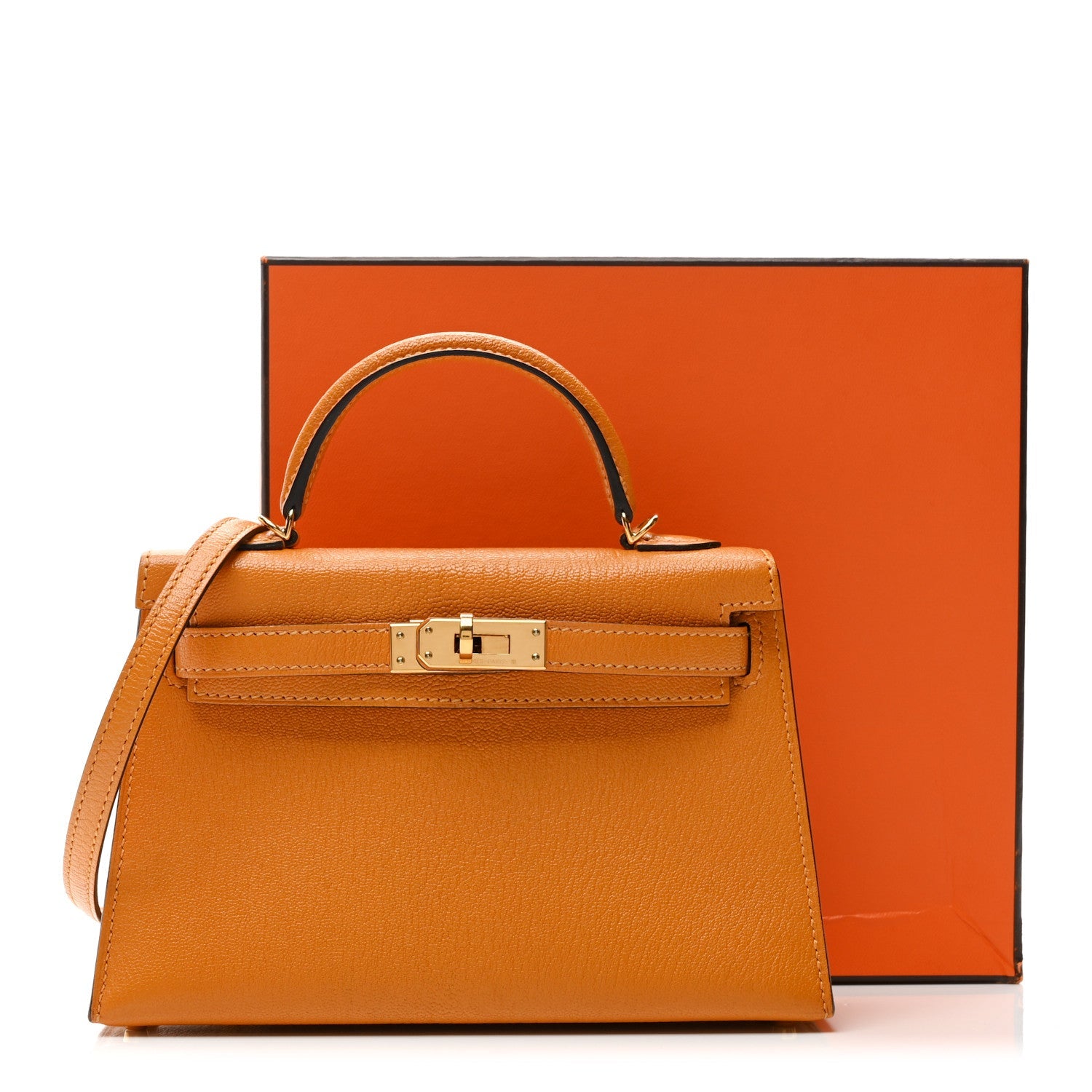 エルメス ミニケリー 20 外縫い Jaune D'or シェーブル シャムキラ ゴールド金具 HERMES MINI KELLY 20 SELLIER JAUNE D'OR CHEVRE CHAMKILA GOLD HARDWARE