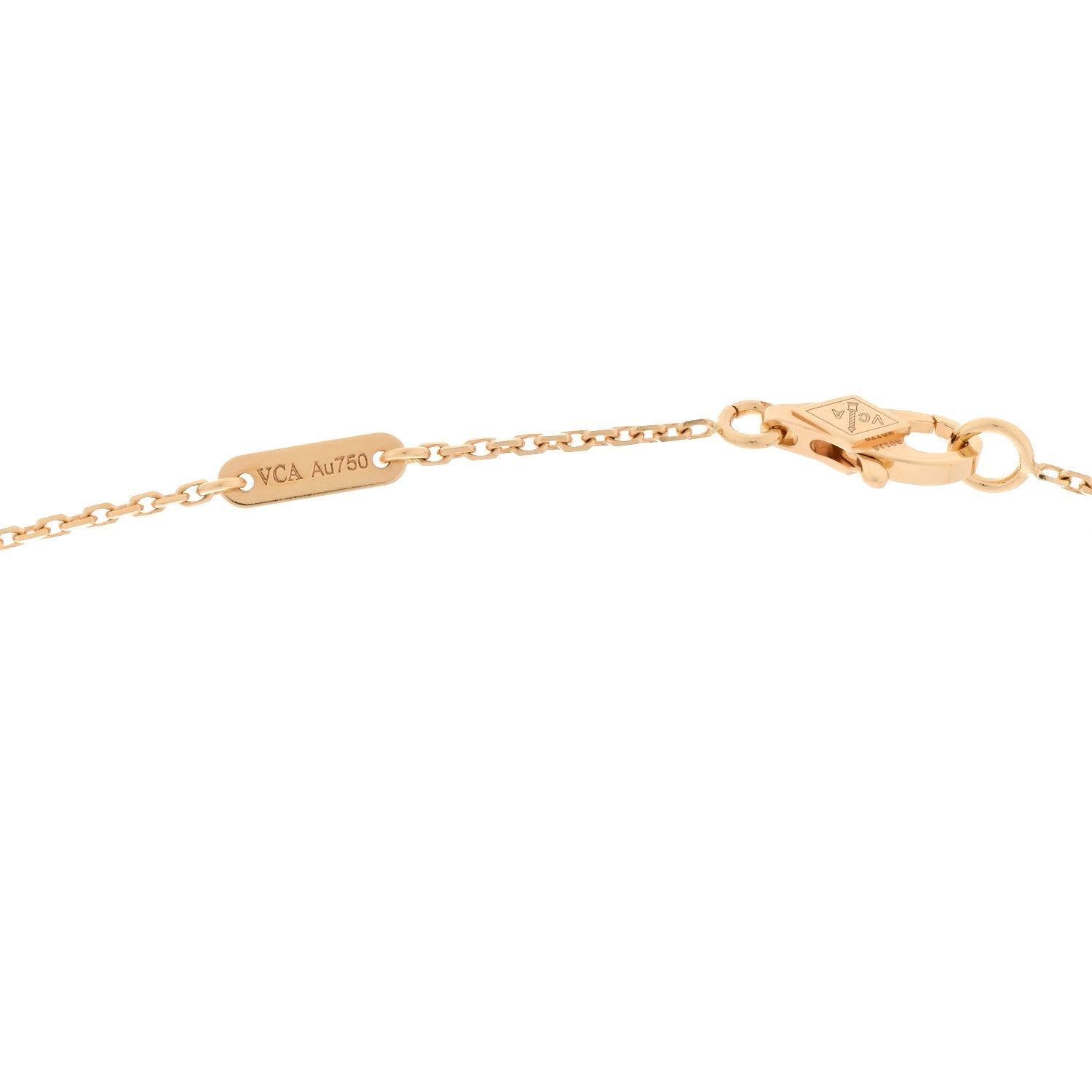 ヴァンクリーフ&アーペル 18Kイエローゴールド マザーオブパール スウィートアルハンブラ バタフライペンダントネックレス