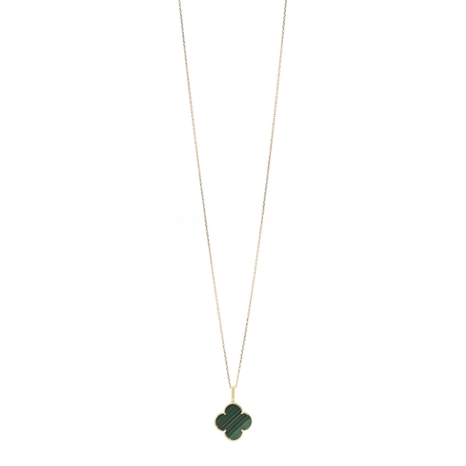 ヴァンクリーフ＆アーペル マジックアルハンブラ ペンダントネックレス マラカイト 18K イエローゴールド VAN CLEEF & ARPELS MAGIC ALHAMBRA PENDANT NECKLACE MALACHITE 18K YELLOW GOLD