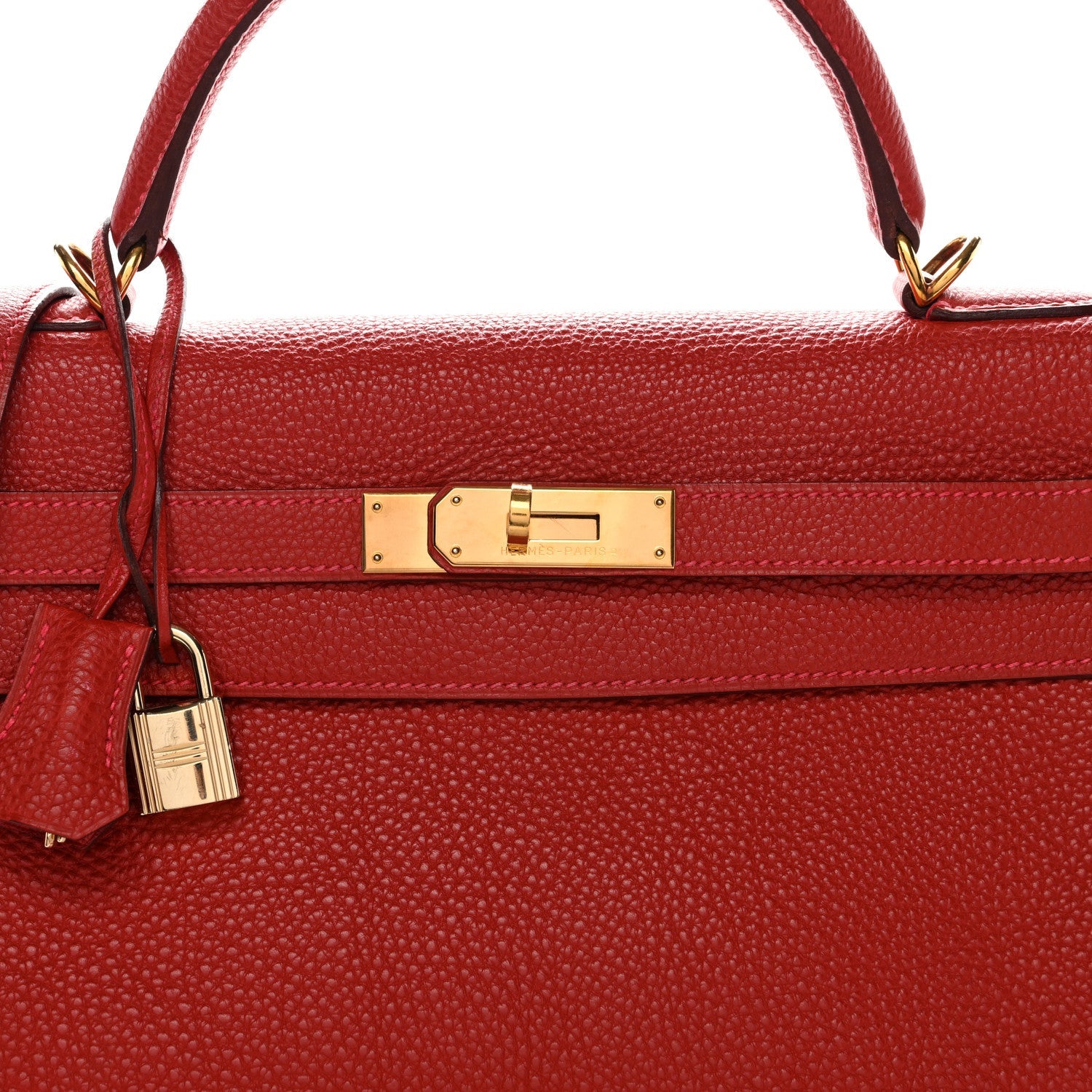 HERMES KELLY 32 SELLIER ROUGE VIF TOGO GOLD HARDWARE