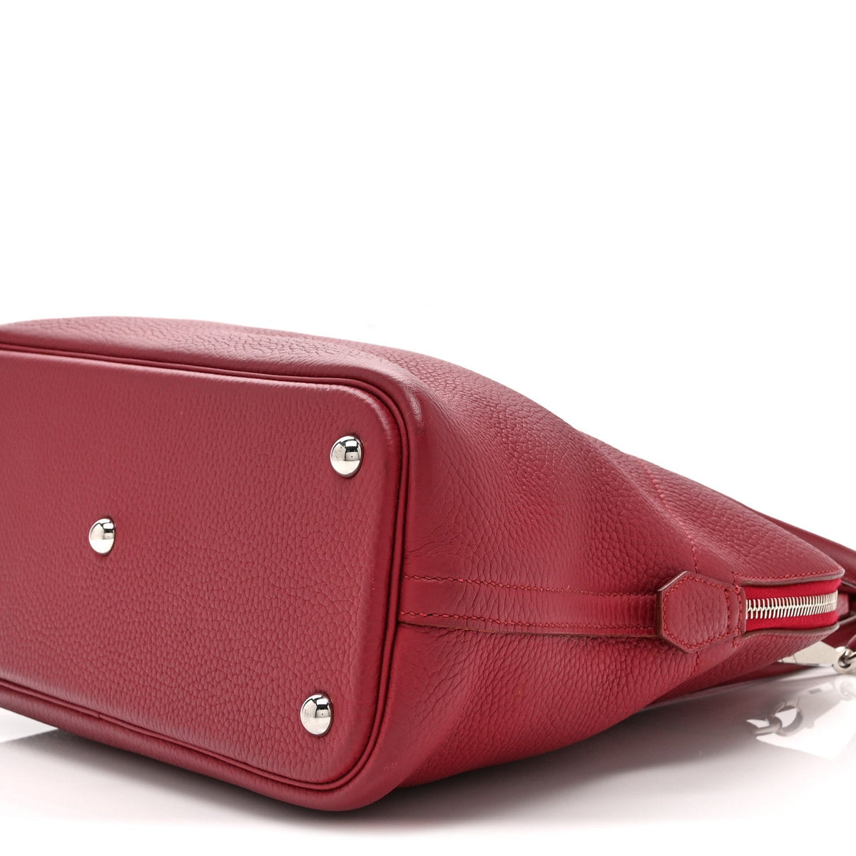 Hermès Bolide 31 Rubis Taurillon Clemence Silver Hardware