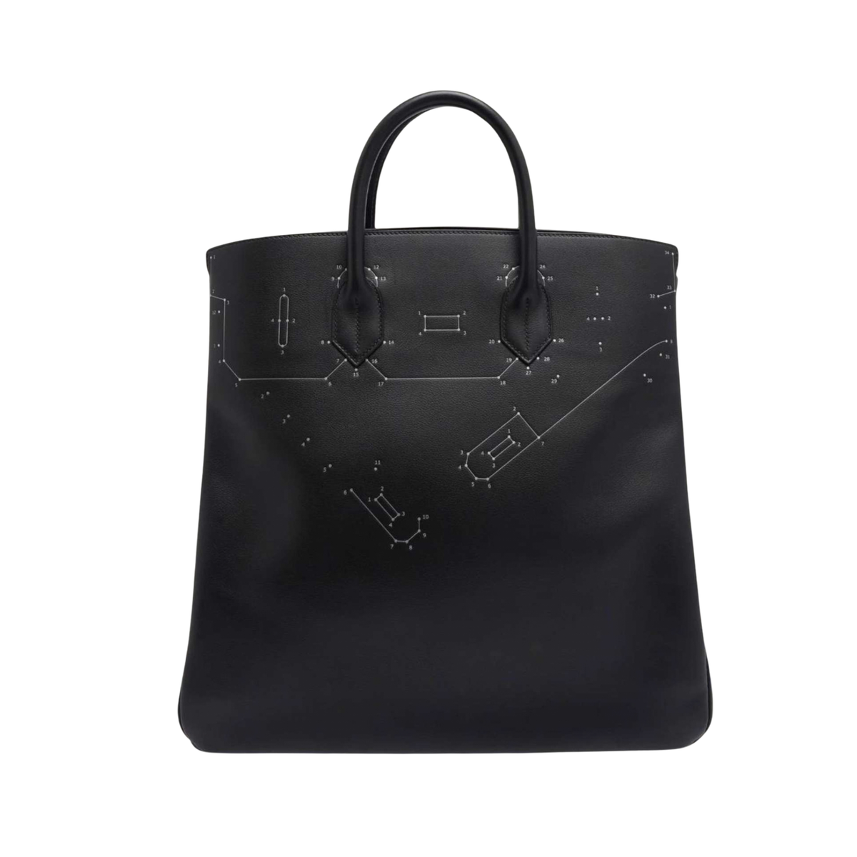 エルメス 限定品 コネクト ザ ドット 40 バーキンオータクロア エヴァーグレイン HAC ブラック シルバー金具 HERMES LIMITED EDITION CONNECT THE DOTS BIRKIN 40 HAC BLACK EVERGRAIN SILVER HARDWARE