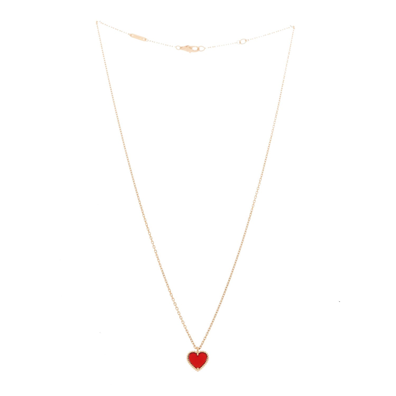 ヴァンクリーフ＆アーペル スウィートアルハンブラ ペンダントネックレス カーネリアン 18K ローズゴールド VAN CLEEF & ARPELS SWEET ALHAMBRA PENDANT NECKLACE CARNELIAN 18K ROSE GOLD