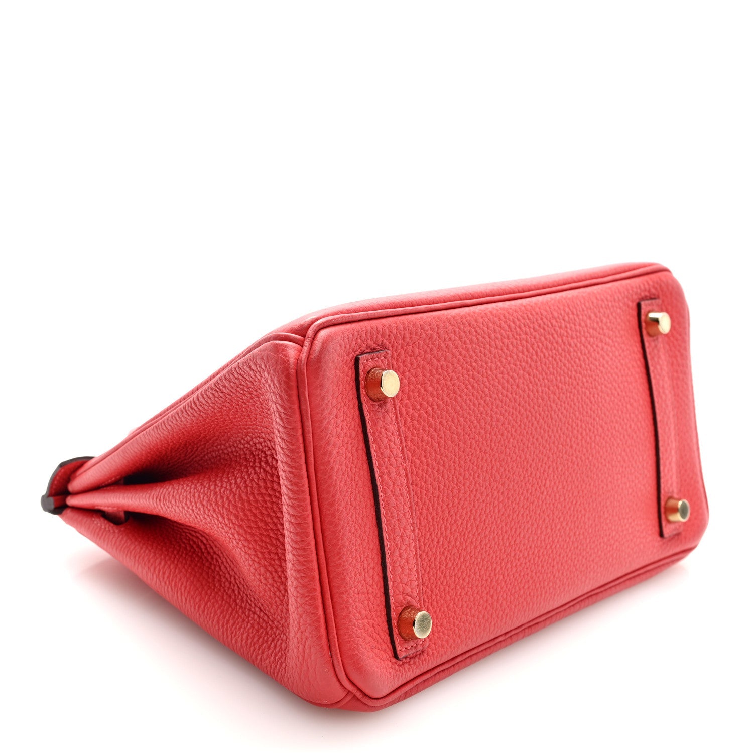 HERMES BIRKIN 25 ROUGE PIVOINE TOGO GOLD HARDWARE