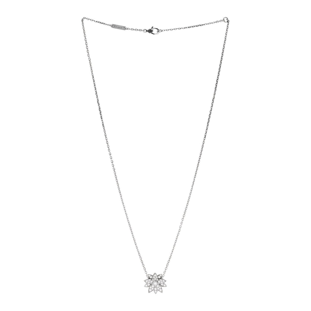 ヴァンクリーフ＆アーペル スモール ロータス ペンダントネックレス ダイヤモンド 18K ホワイトゴールド VAN CLEEF & ARPELS SMALL LOTUS PENDANT NECKLACE DIAMOND 18K WHITE GOLD