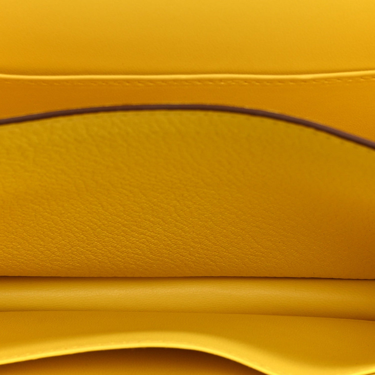 Hermès Mini Constance 18 Jaune De Naples Chèvre Mysore Silver Hardware