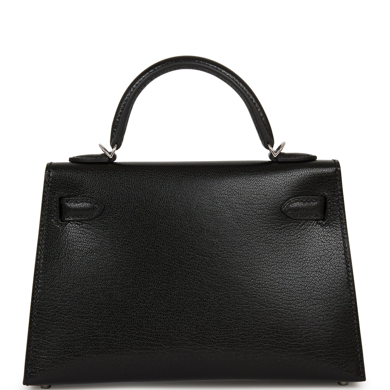 エルメス 限定品 ミニケリー ケリーミニ２ 外縫い クル・ドゥ・クール ブラック  シルバー金具 HERMES KELLY MINI 2 SELLIER 20 CLOU DE COEUR BLACK CHEVRE CHAMKILA SILVER HARDWARE
