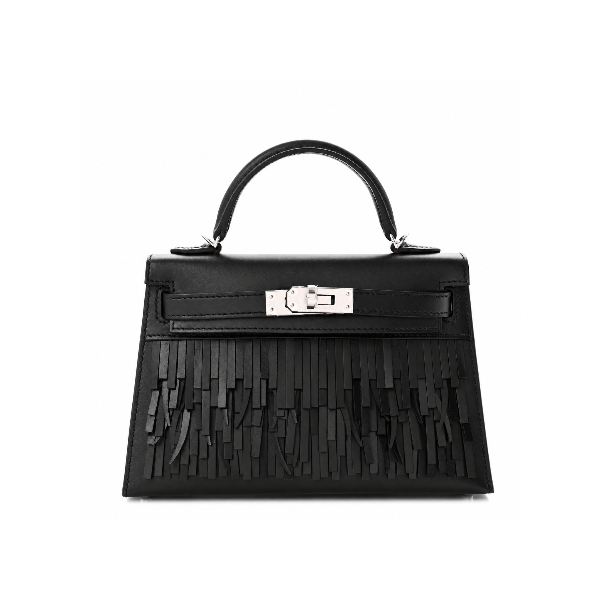 エルメス 限定品 ミニケリー ケリーミニ２ 外縫い パンピル ブラック シルバー金具 HERMES KELLY MINI 2 SELLIER 20 PAMPILLES TADELAKT SOMBRERO BLACK SILVER HARDWARE
