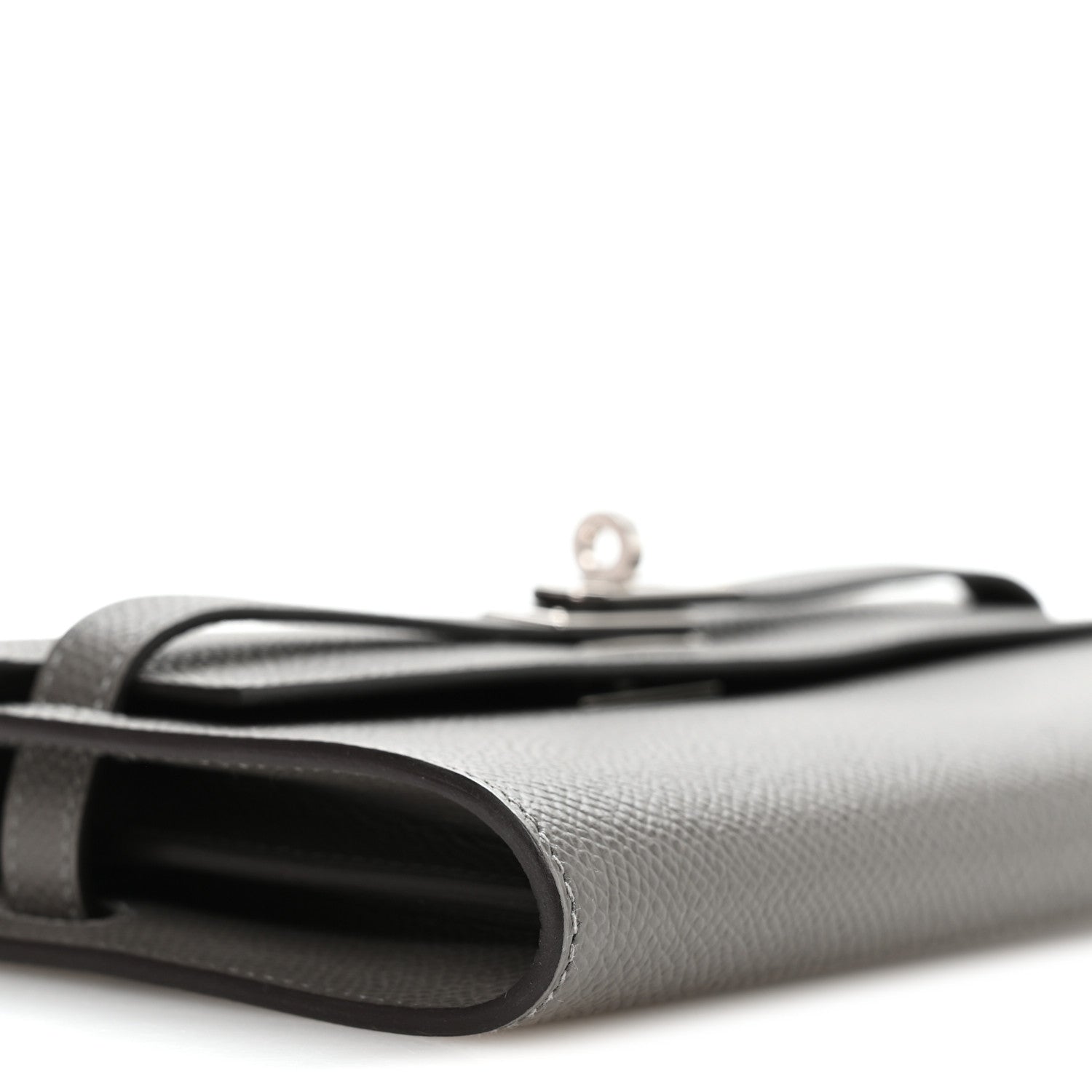 HERMES KELLY TO GO WALLET GRIS MEYER EPSOM SILVER HARDWARE