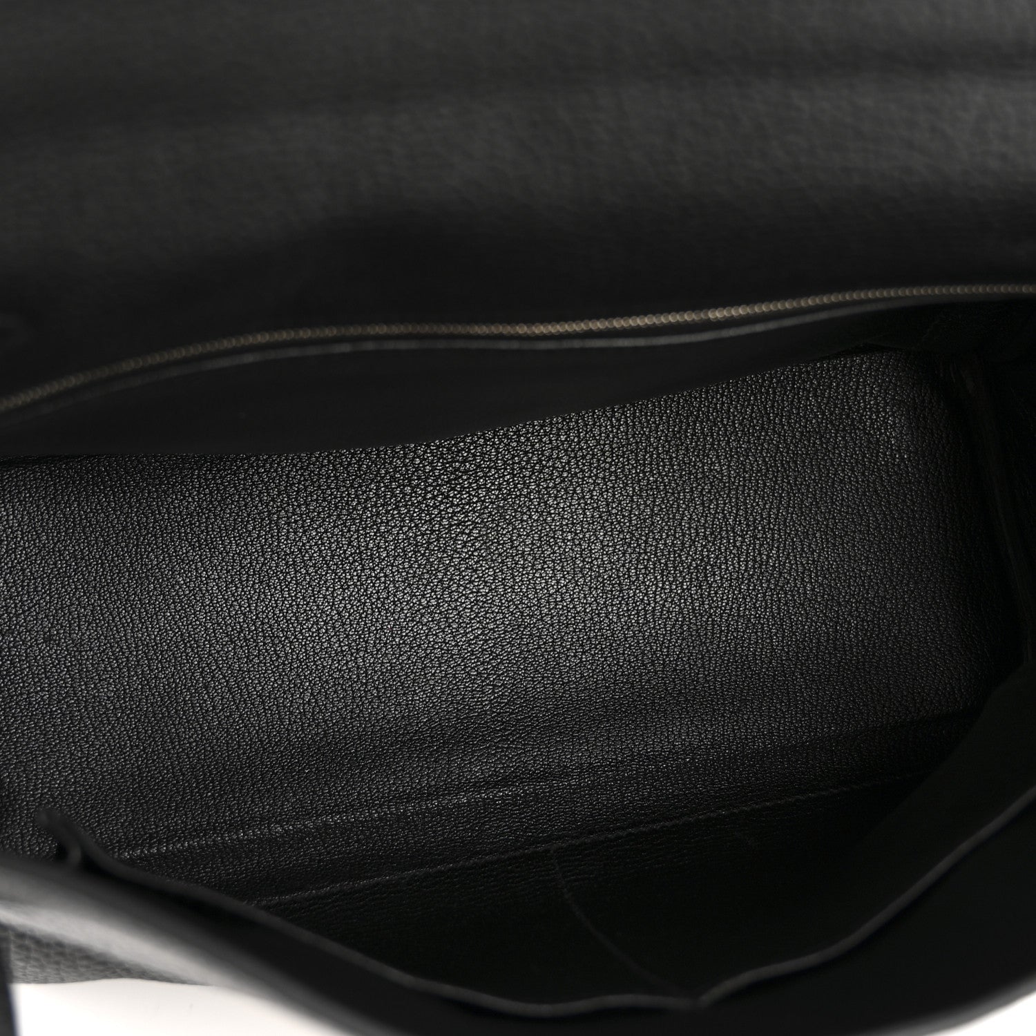 HERMES KELLY 32 RETOURNE BLACK TOGO SILVER HARDWARE