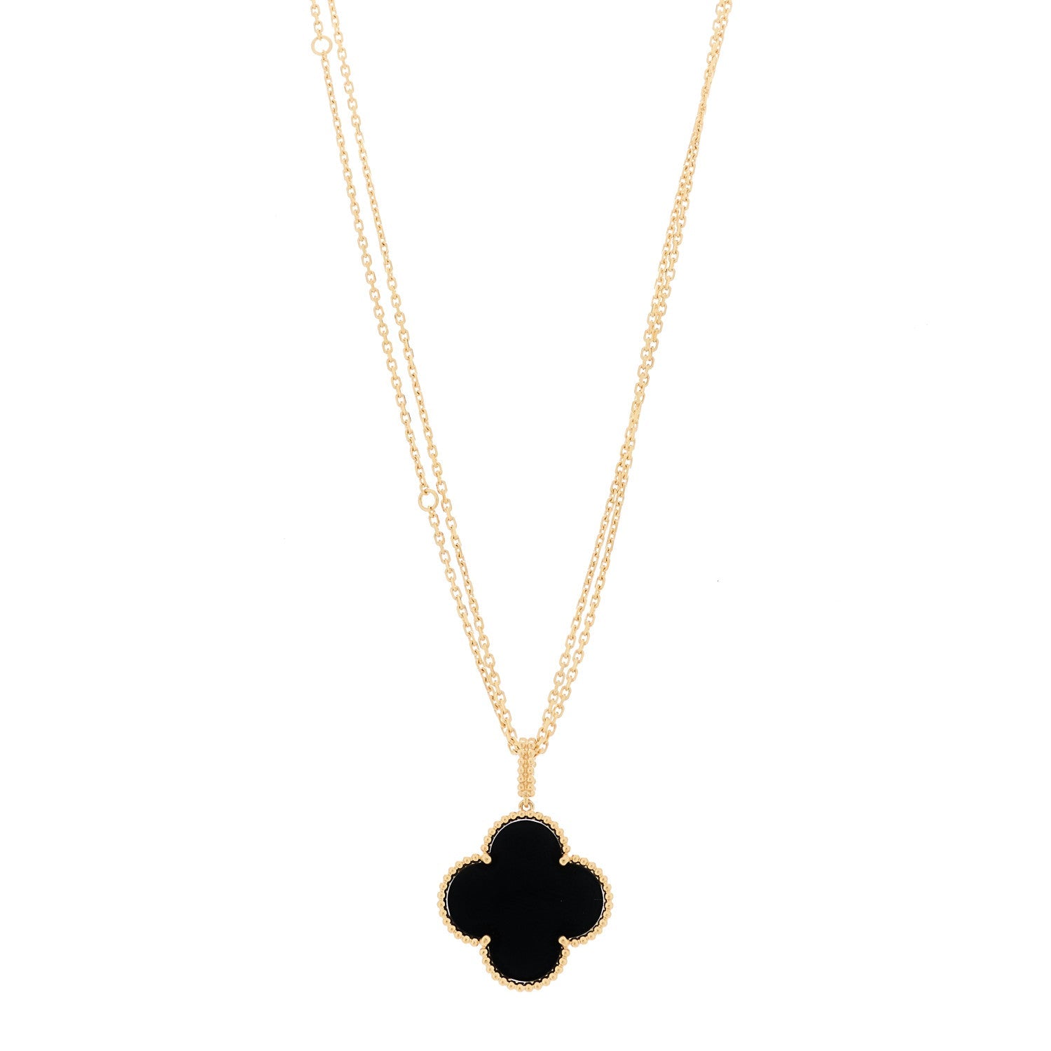 ヴァンクリーフ＆アーペル マジックアルハンブラ ペンダントネックレス ブラックオニキス 18K イエローゴールド VAN CLEEF & ARPELS MAGIC ALHAMBRA PENDANT NECKLACE BLACK ONYX 18K YELLOW GOLD