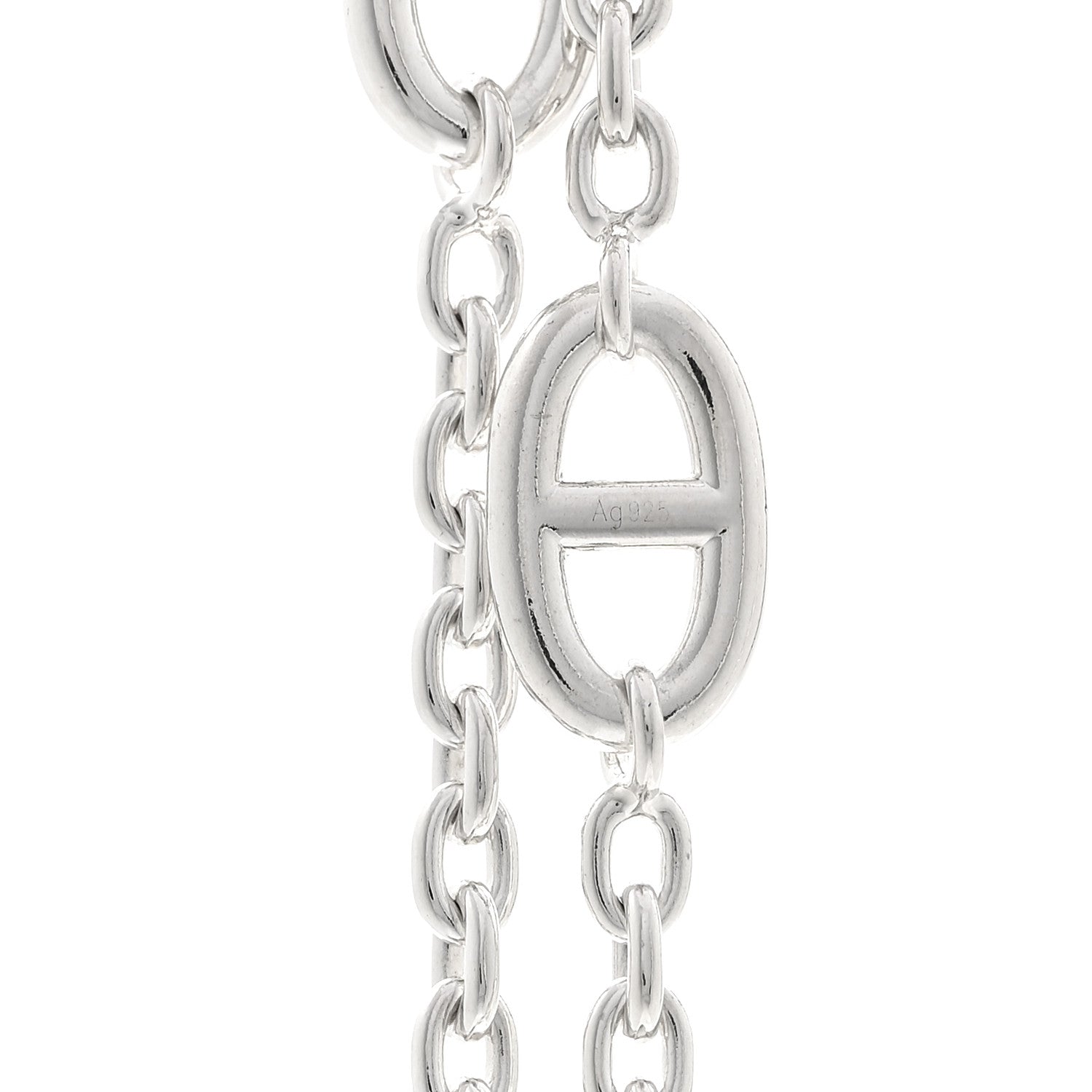 エルメス ファランドールネックレス HERMES STERLING SILVER FARANDOLE NECKLACE 160