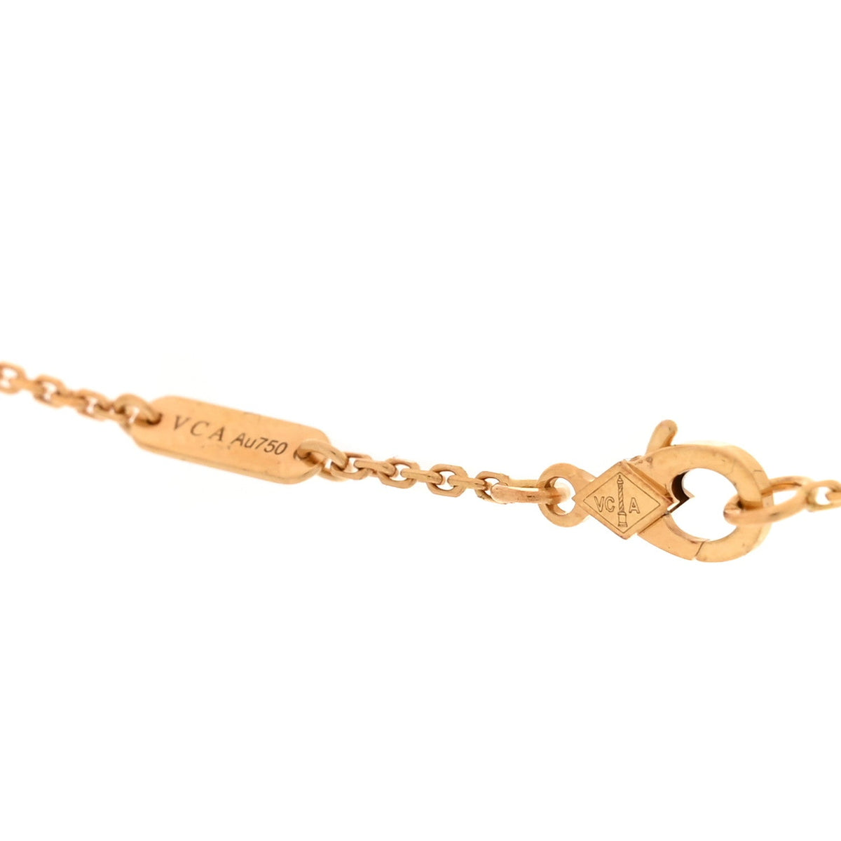ヴァンクリーフ＆アーペル ラッキーアルハンブラ ペンダントネックレス タイガーアイ 18K イエローゴールド VAN CLEEF & ARPELS LUCKY ALHAMBRA PENDANT NECKLACE TIGER'S EYE 18K YELLOW GOLD