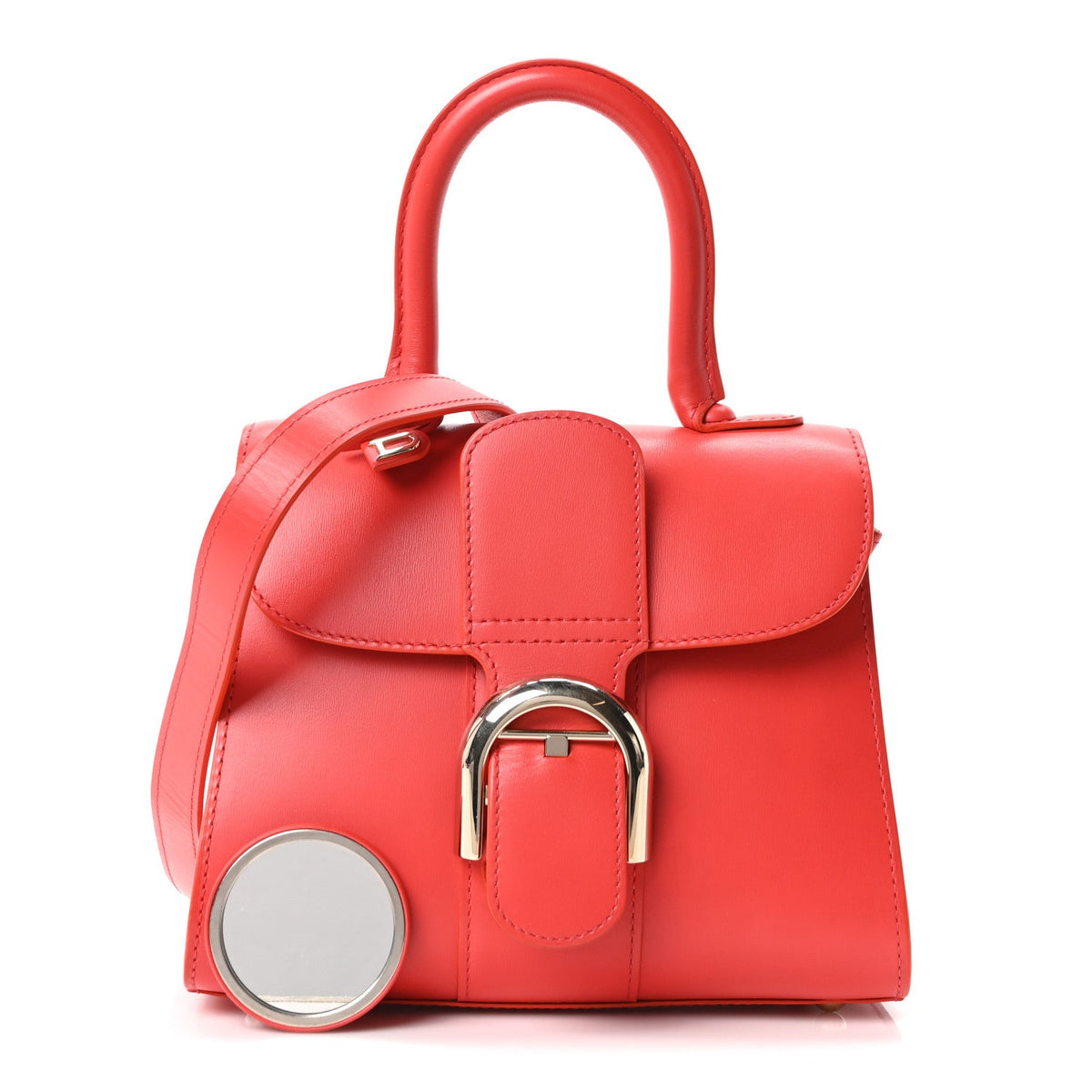 デルヴォー ブリヨン ミニ ショルダーバッグ Red ボックスカーフスキン ゴールド金具 DELVAUX BRILLANT MINI SHOULDER BAG RED BOX CALFSKIN GOLD HARDWAREソフトパン