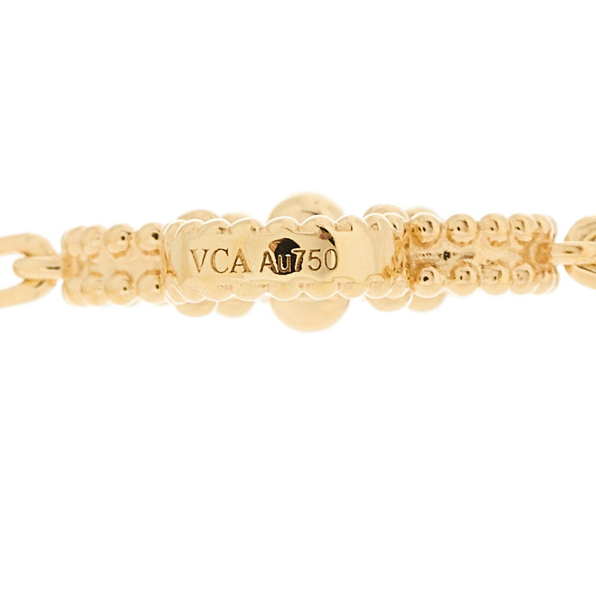 ヴァンクリーフ＆アーペル ヴィンテージアルハンブラ 10モチーフ ネックレス ギョーシェ 18K イエローゴールド VAN CLEEF & ARPELS VINTAGE ALHAMBRA 10 MOTIFS NECKLACE GUILLOCHÉ 18K YELLOW GOLD