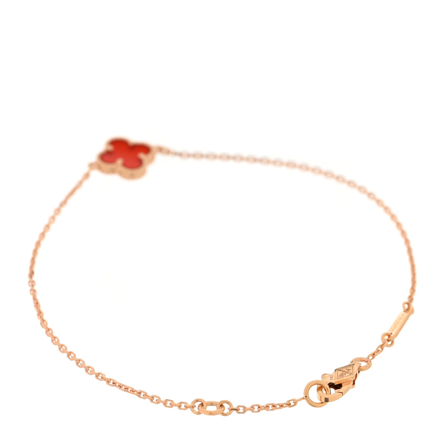 ヴァンクリーフ＆アーペル スウィートアルハンブラ ブレスレット カーネリアン 18K ローズゴールド VAN CLEEF & ARPELS SWEET ALHAMBRA BRACELET CARNELIAN 18K ROSE GOLD