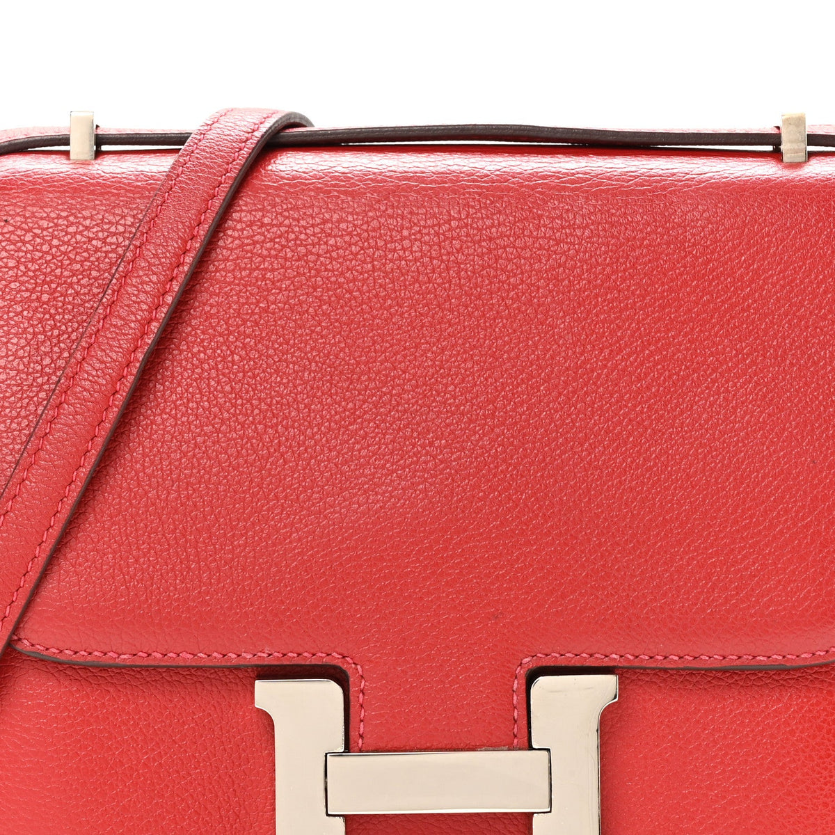 エルメス ミニコンスタンス 18 Rouge Piment シェーブルミゾール シルバー金具 HERMES MINI CONSTANCE 18 ROUGE PIMENT CHEVRE MYSORE SILVER HARDWARE