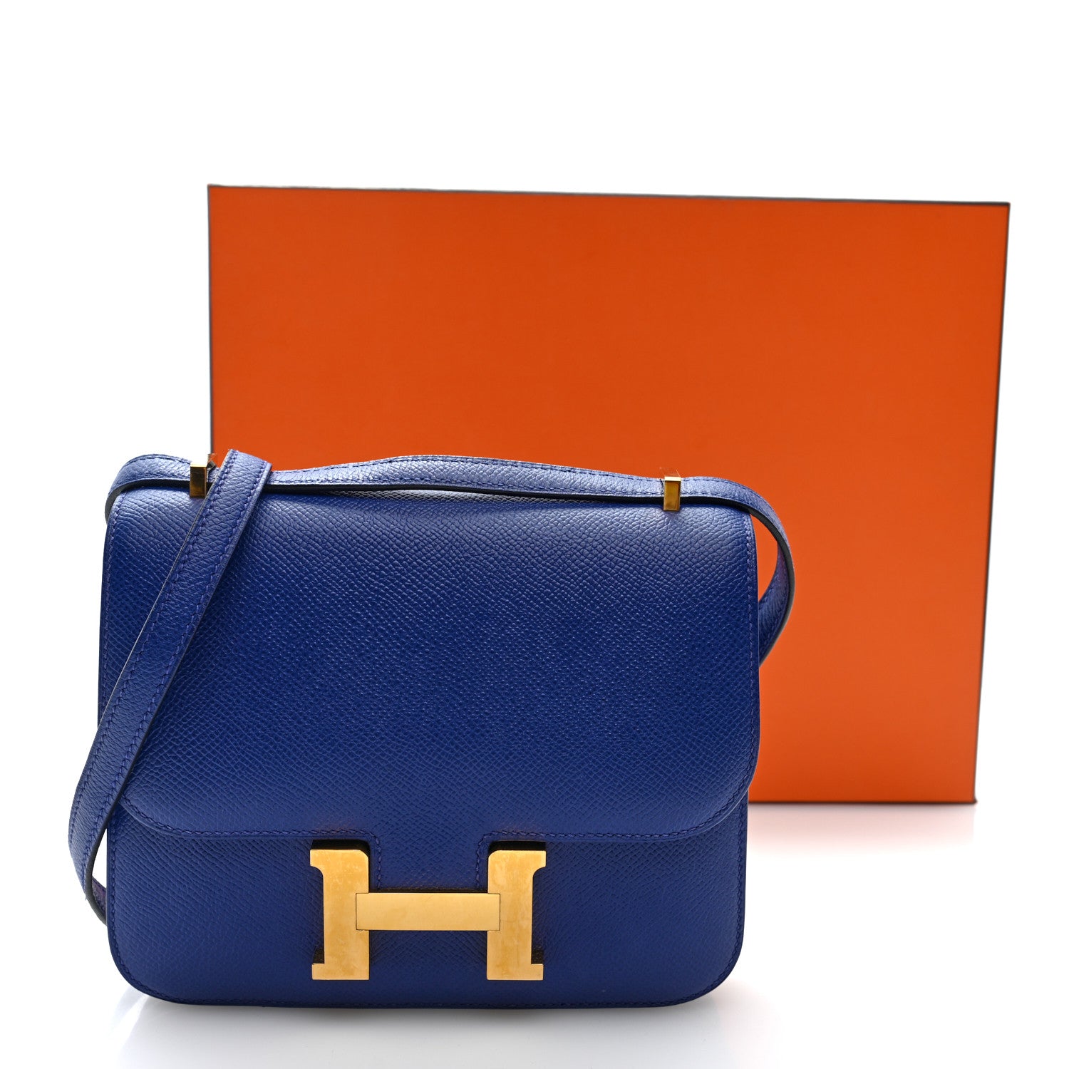 エルメス ミニコンスタンス 18 Bleu Electrique エプソン ゴールド金具 HERMES MINI CONSTANCE 18 BLEU ELECTRIQUE EPSOM GOLD HARDWARE