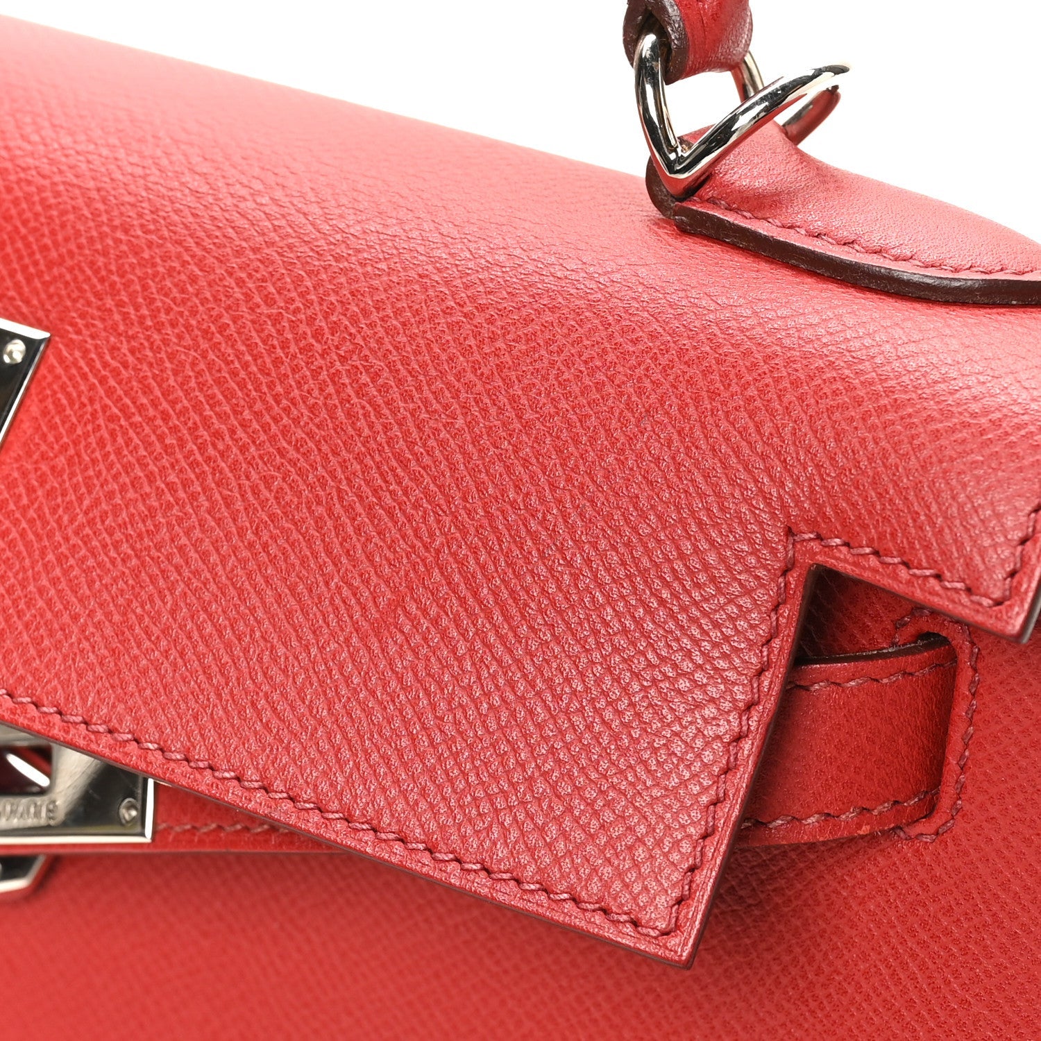 エルメス ケリー 28 外縫い Rouge Casaque エプソン シルバー金具 HERMES KELLY 28 SELLIER ROUGE CASAQUE EPSOM SILVER HARDWARE