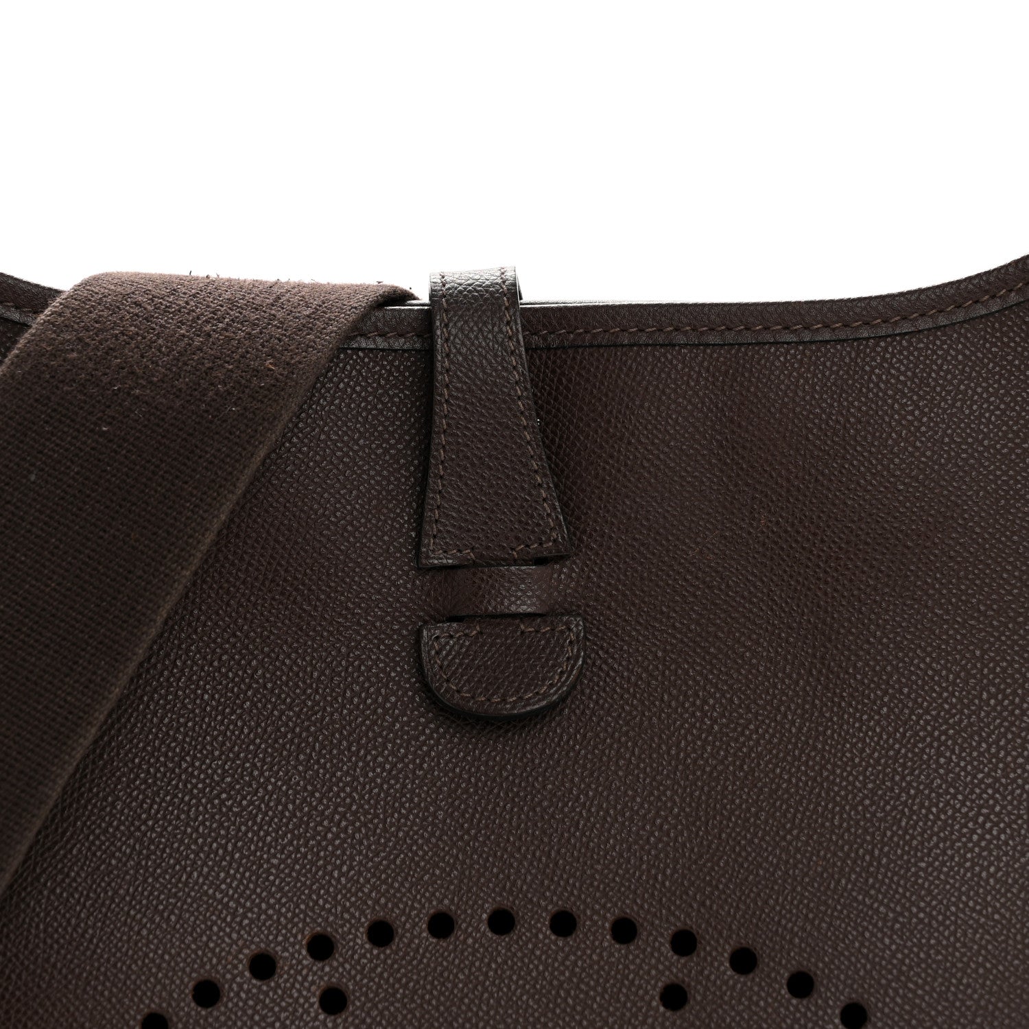 エルメス エヴリン PM Chocolate エプソン シルバー金具 HERMES EVELYNE PM CHOCOLATE EPSOM SILVER HARDWARE