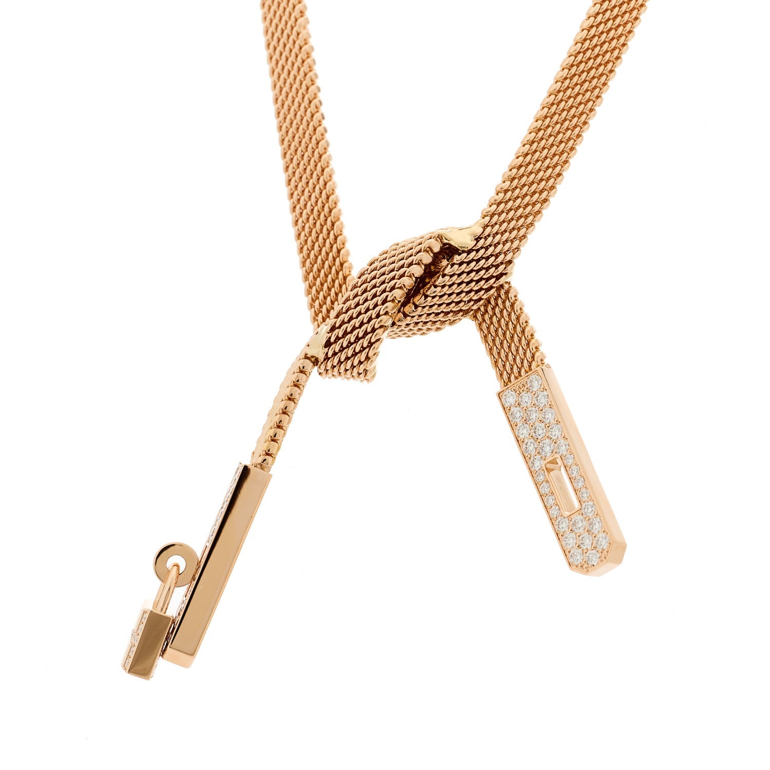エルメス ケリー ガヴロッシュ ネックレス 18Kローズゴールド HERMES 18K ROSE GOLD DIAMOND KELLY GAVROCHE NECKLACE