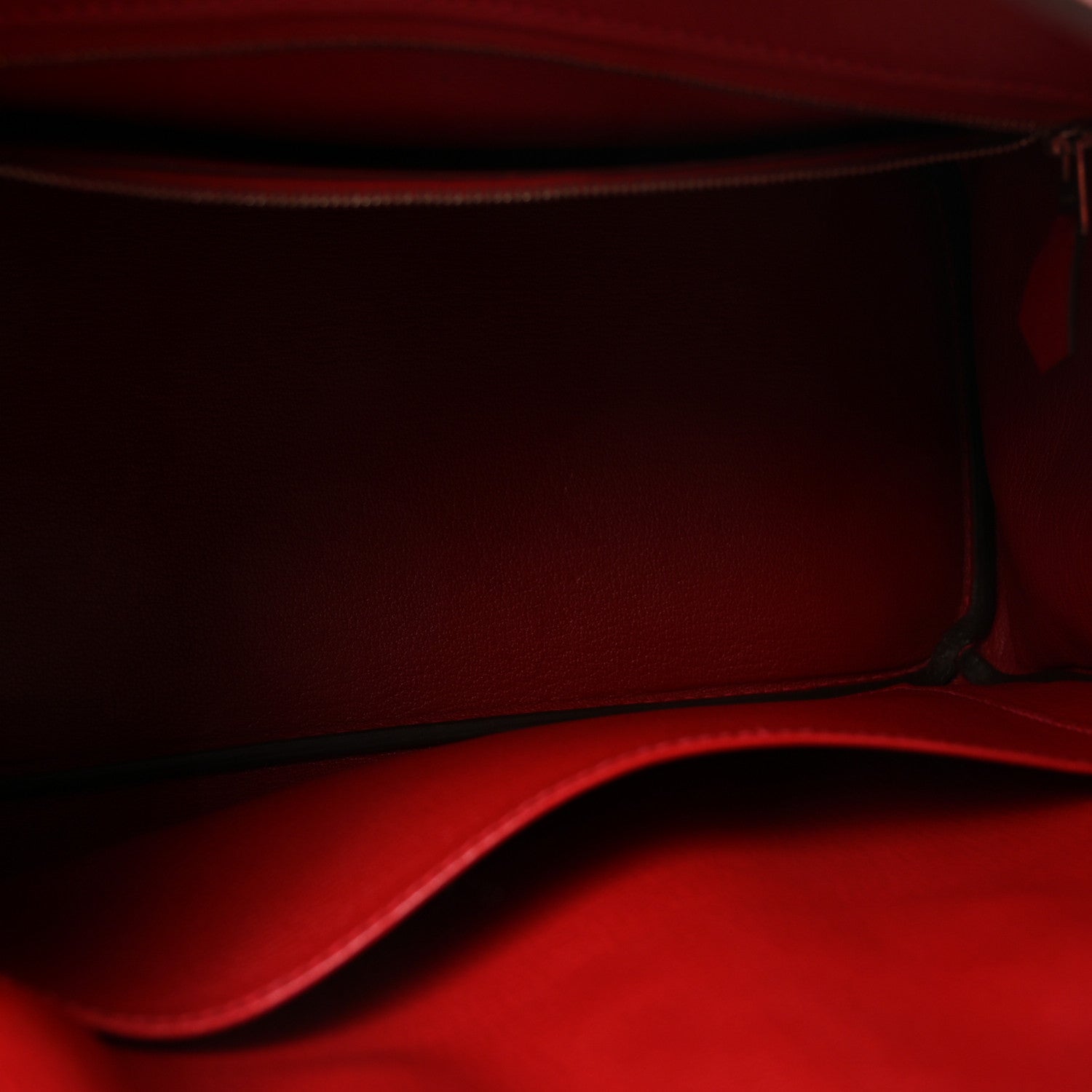 エルメス バーキン 30 Rouge Casaque エプソン シルバー金具 HERMES BIRKIN 30 ROUGE CASAQUE EPSOM SILVER HARDWARE