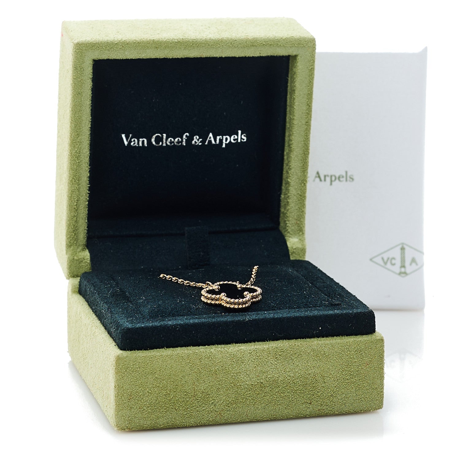ヴァンクリーフ＆アーペル ヴィンテージアルハンブラ ペンダントネックレス ブラックオニキス 18K イエローゴールド VAN CLEEF & ARPELS VINTAGE ALHAMBRA PENDANT NECKLACE BLACK ONYX 18K YELLOW GOLD