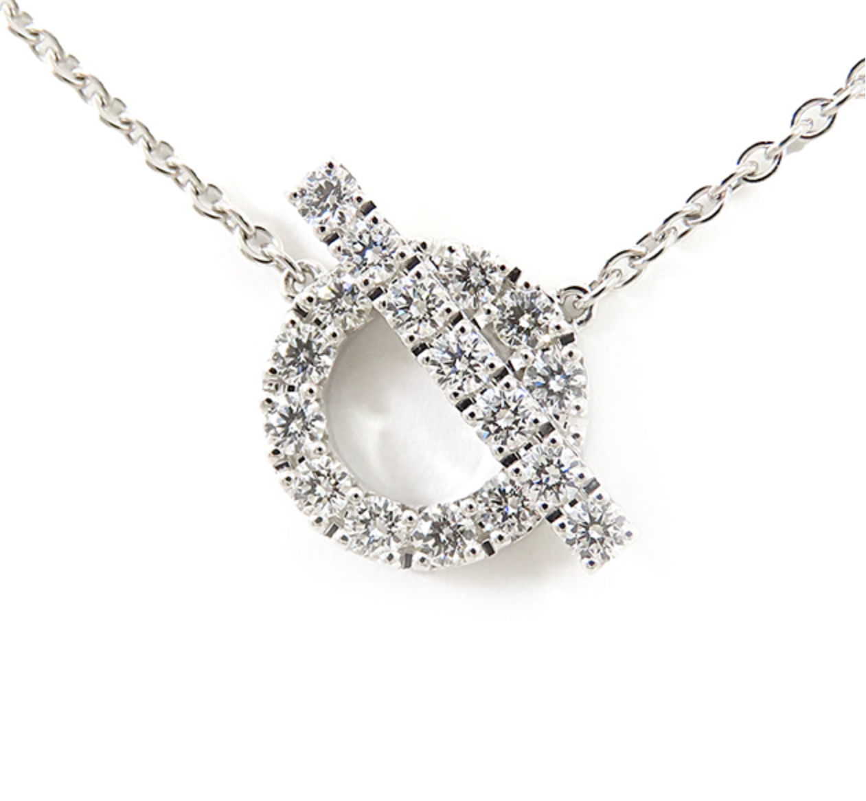 【定価以下】エルメス フィネス ホワイトゴールド ダイヤモンド ネックレス HERMES FINESS NECKLACE PENDANT WHITE GOLD DIAMONDS