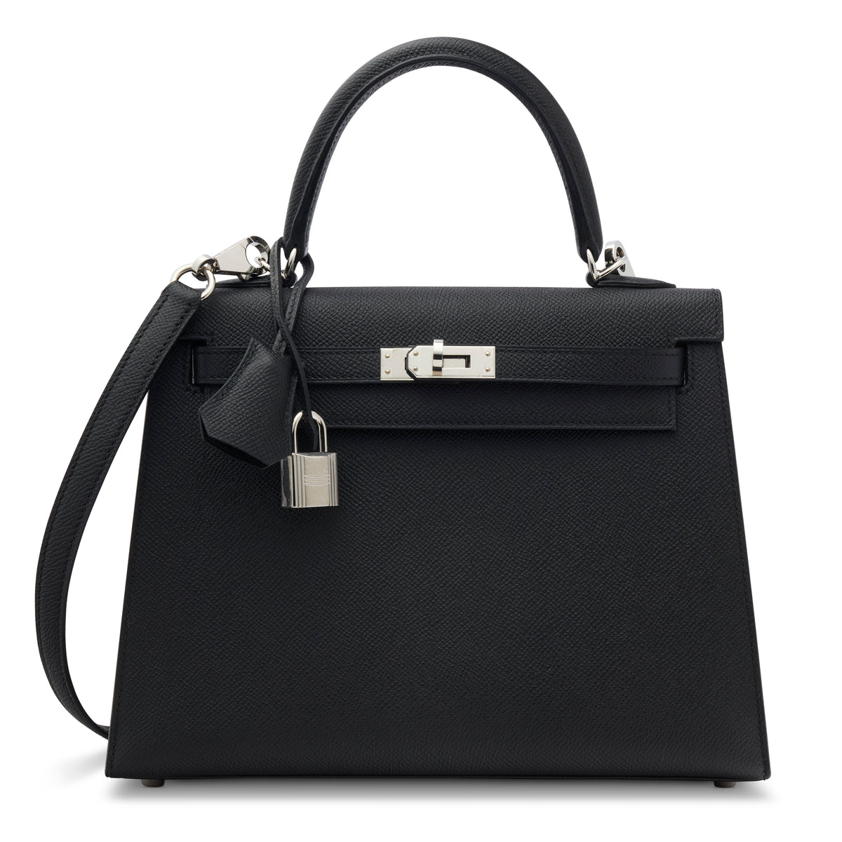 エルメス ケリー 25 Black エプソン シルバー金具 HERMES KELLY 25 BLACK EPSOM SILVER HARDWARE
