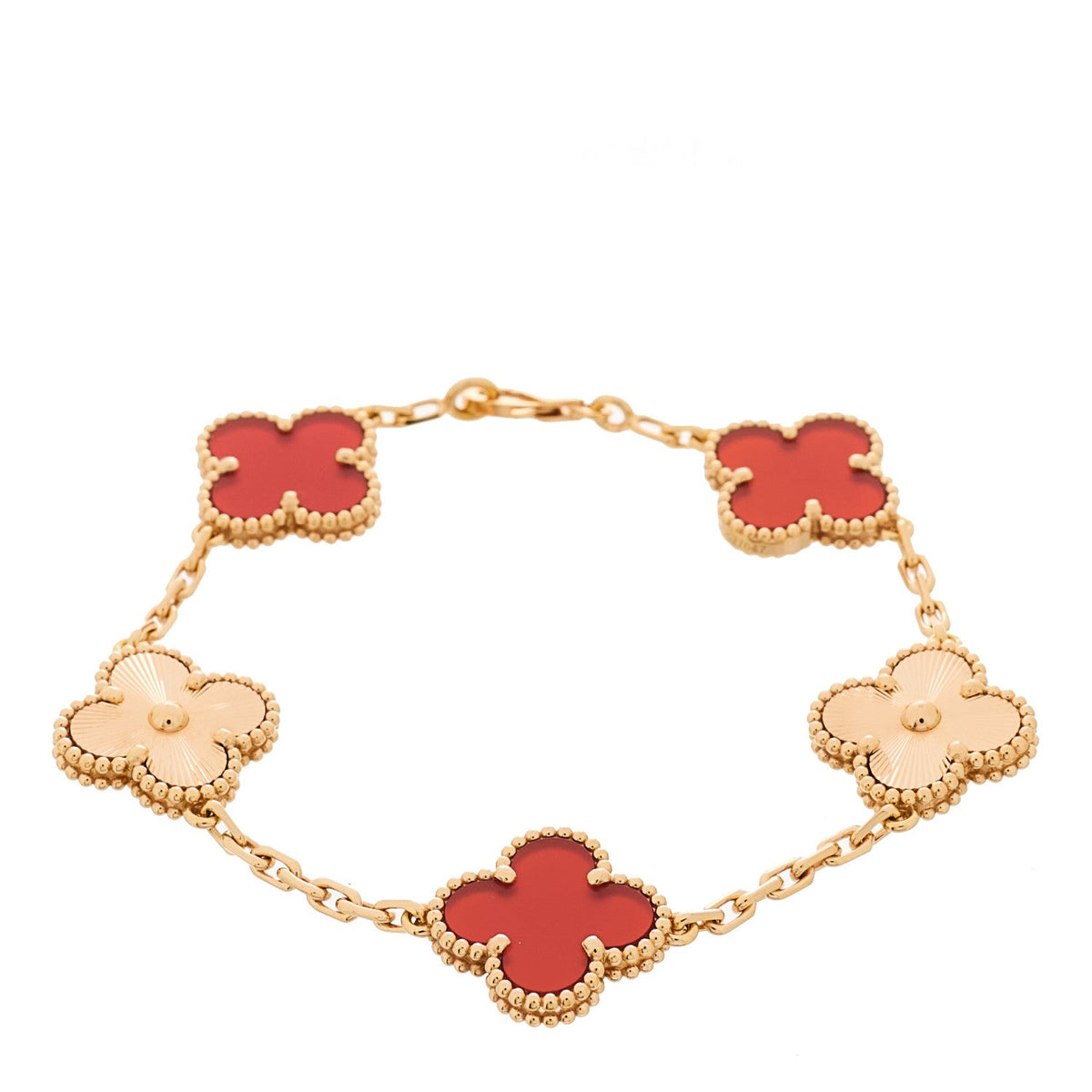 ヴァンクリーフ＆アーペル ヴィンテージアルハンブラ 5モチーフ ブレスレット マルチカラー 18K ローズゴールド VAN CLEEF & ARPELS VINTAGE ALHAMBRA 5 MOTIFS BRACELET MULTICOLOR 18K ROSE GOLD