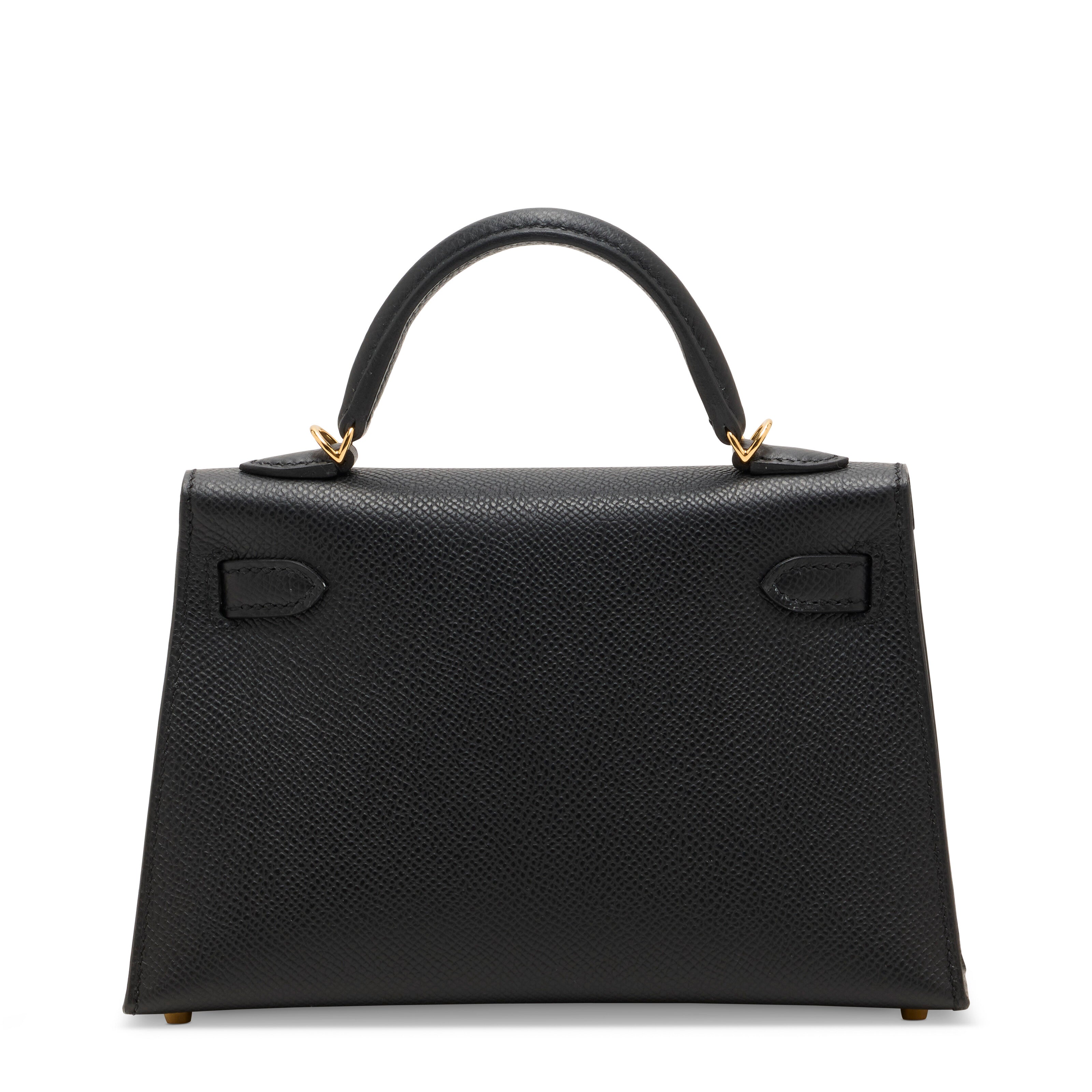 エルメス ミニケリー 20 外縫い Black エプソン ゴールド金具 HERMES