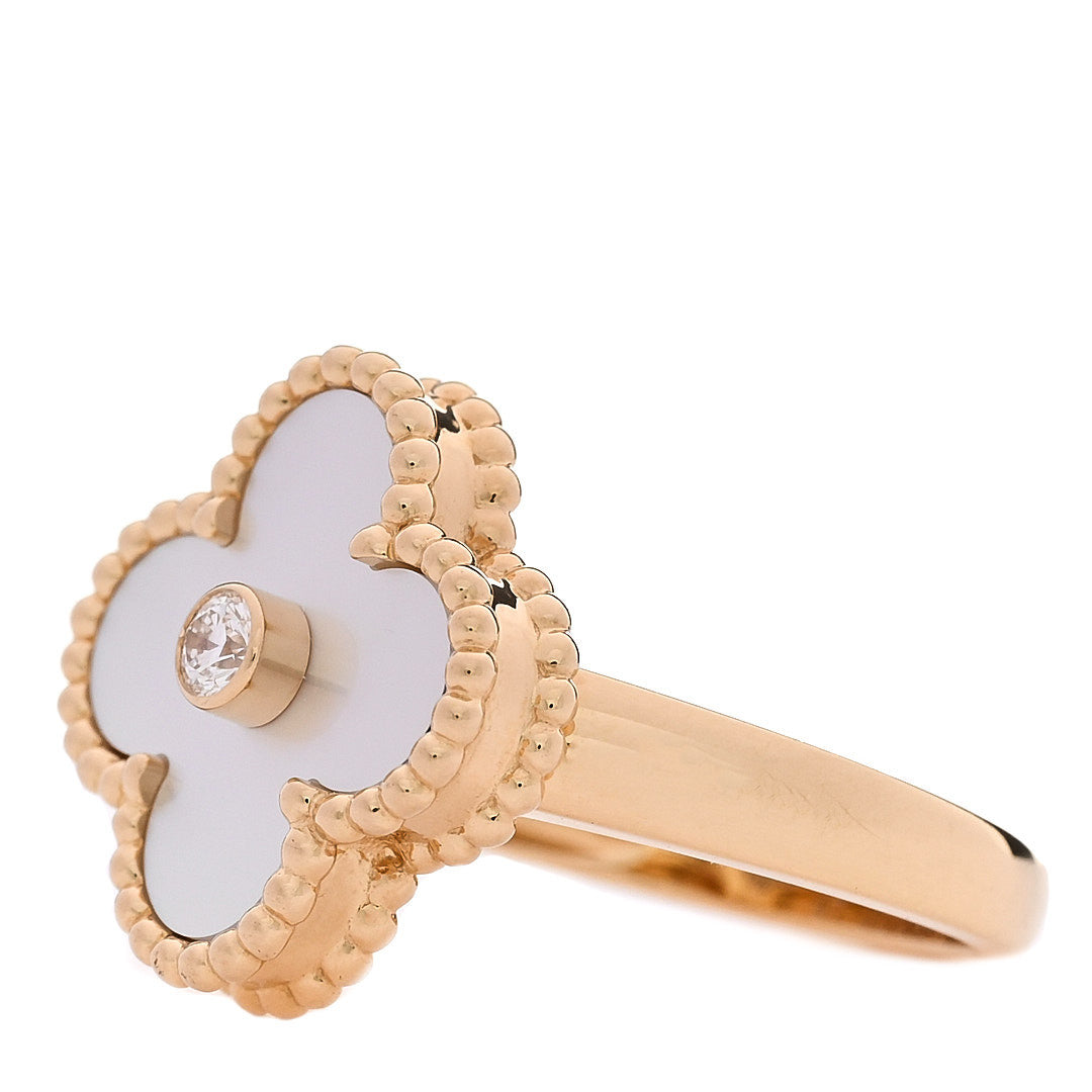 ヴァンクリーフ＆アーペル ヴィンテージアルハンブラ リング マルチカラー 18K イエローゴールド VAN CLEEF & ARPELS VINTAGE ALHAMBRA RING MULTICOLOR 18K YELLOW GOLD