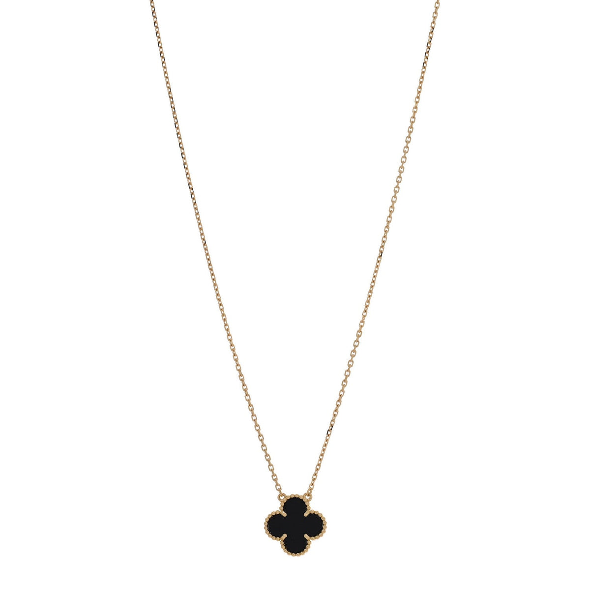 ヴァンクリーフ＆アーペル ヴィンテージアルハンブラ ペンダントネックレス ブラックオニキス 18K イエローゴールド VAN CLEEF & ARPELS VINTAGE ALHAMBRA PENDANT NECKLACE BLACK ONYX 18K YELLOW GOLD
