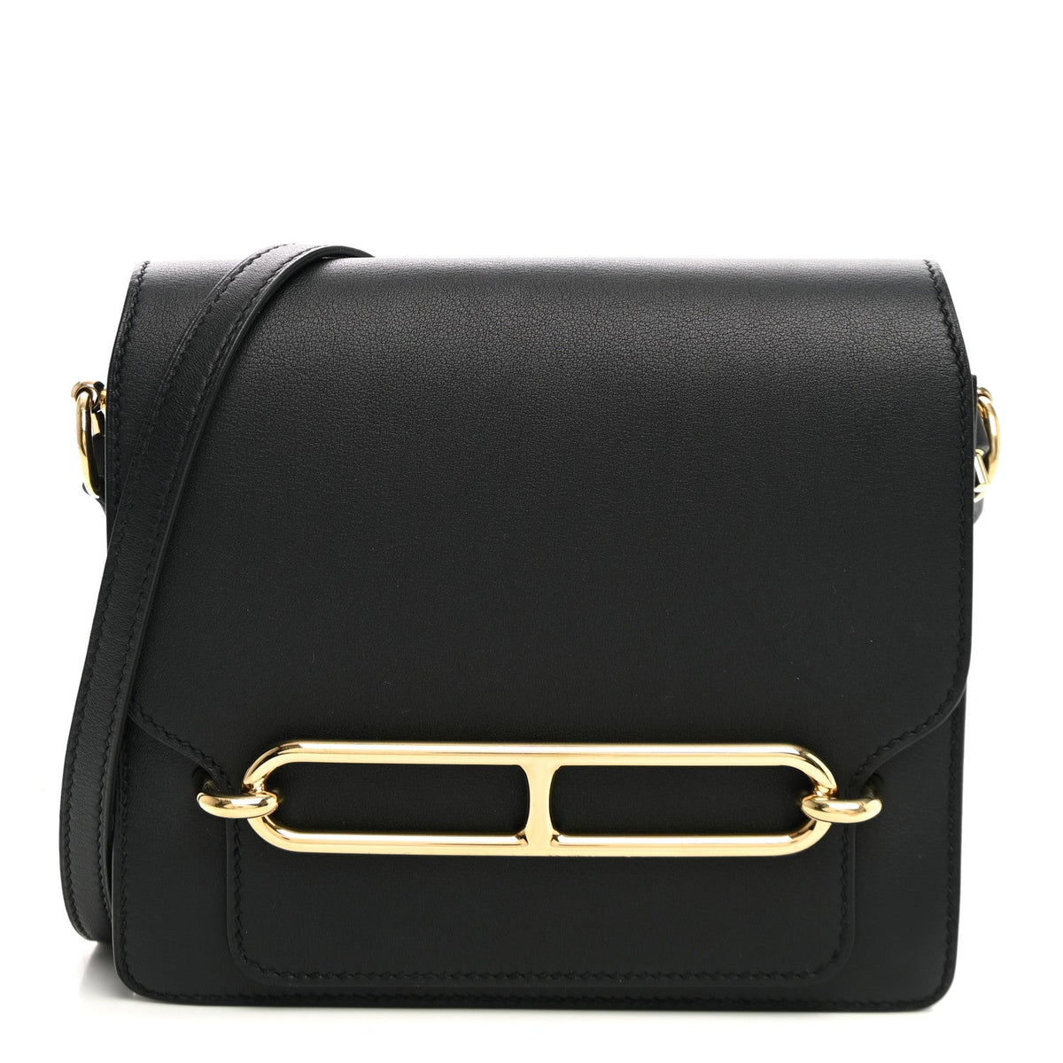 エルメス ミニルリ Black スイフト ゴールド金具 HERMES ROULIS BLACK SWIFT GOLD HARDWARE