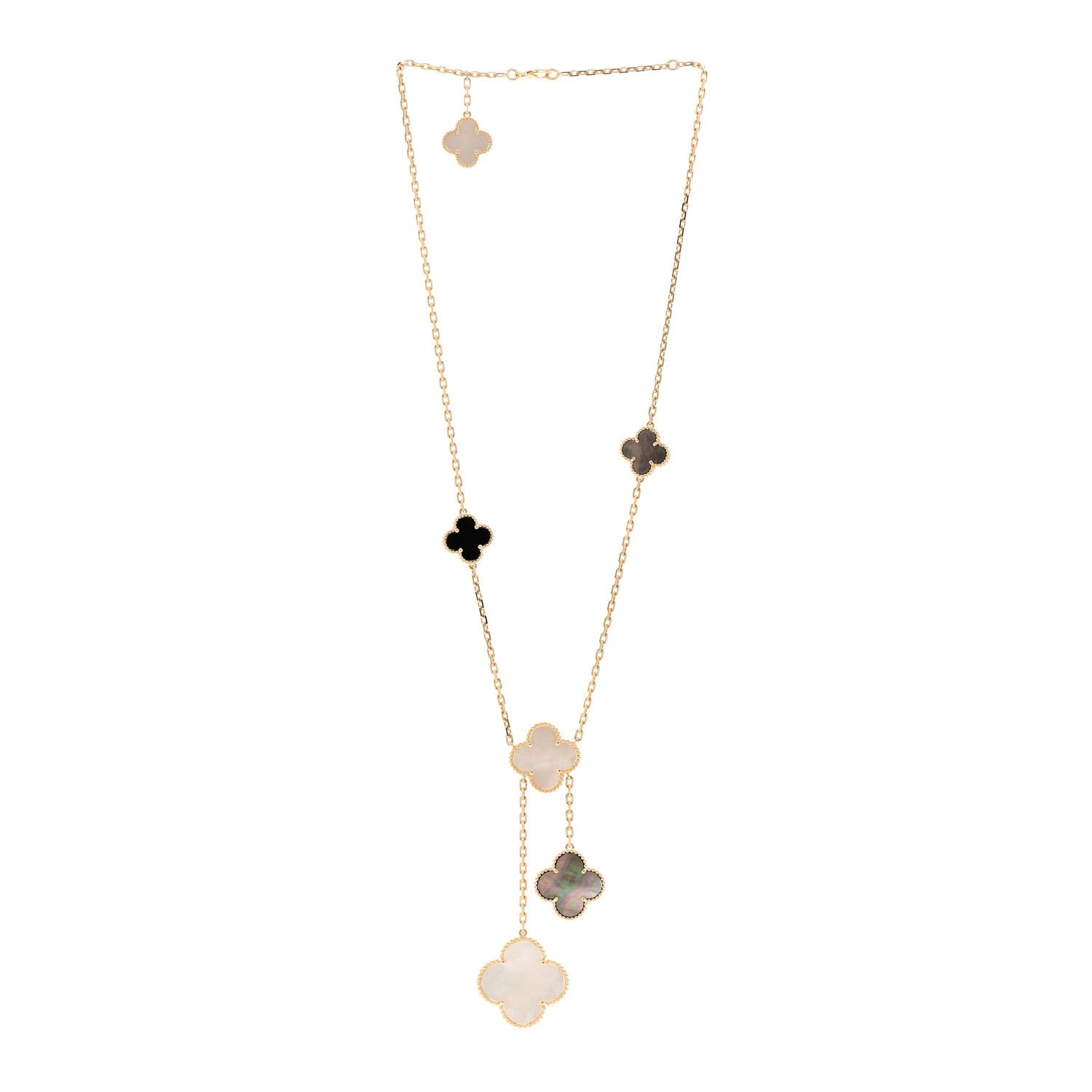 ヴァンクリーフ＆アーペル マジックアルハンブラ 6モチーフ ネックレス マルチカラー 18K イエローゴールド VAN CLEEF & ARPELS MAGIC ALHAMBRA 6 MOTIFS NECKLACE MULTICOLOR 18K YELLOW GOLD