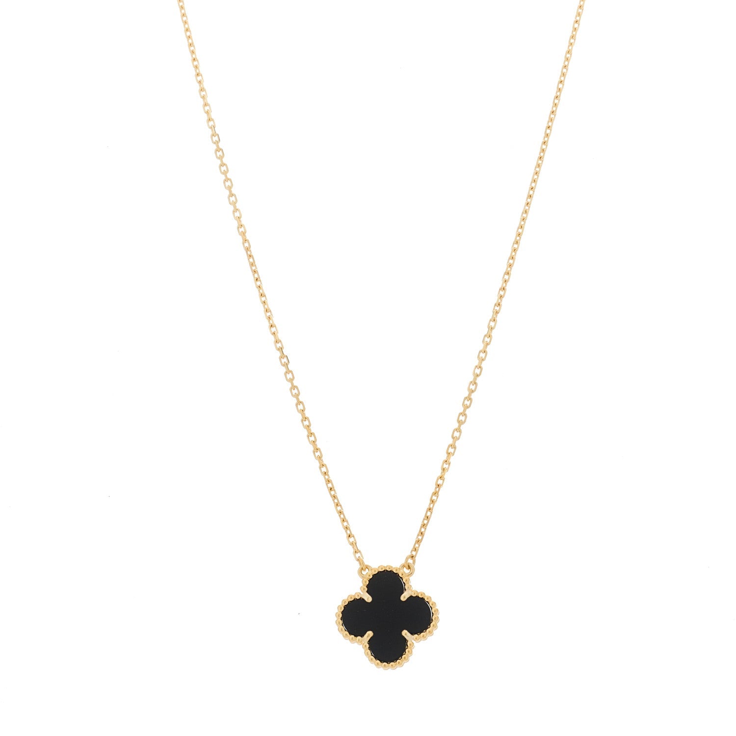 ヴァンクリーフ＆アーペル ヴィンテージアルハンブラ ペンダントネックレス ブラックオニキス 18K イエローゴールド VAN CLEEF & ARPELS VINTAGE ALHAMBRA PENDANT NECKLACE BLACK ONYX 18K YELLOW GOLD