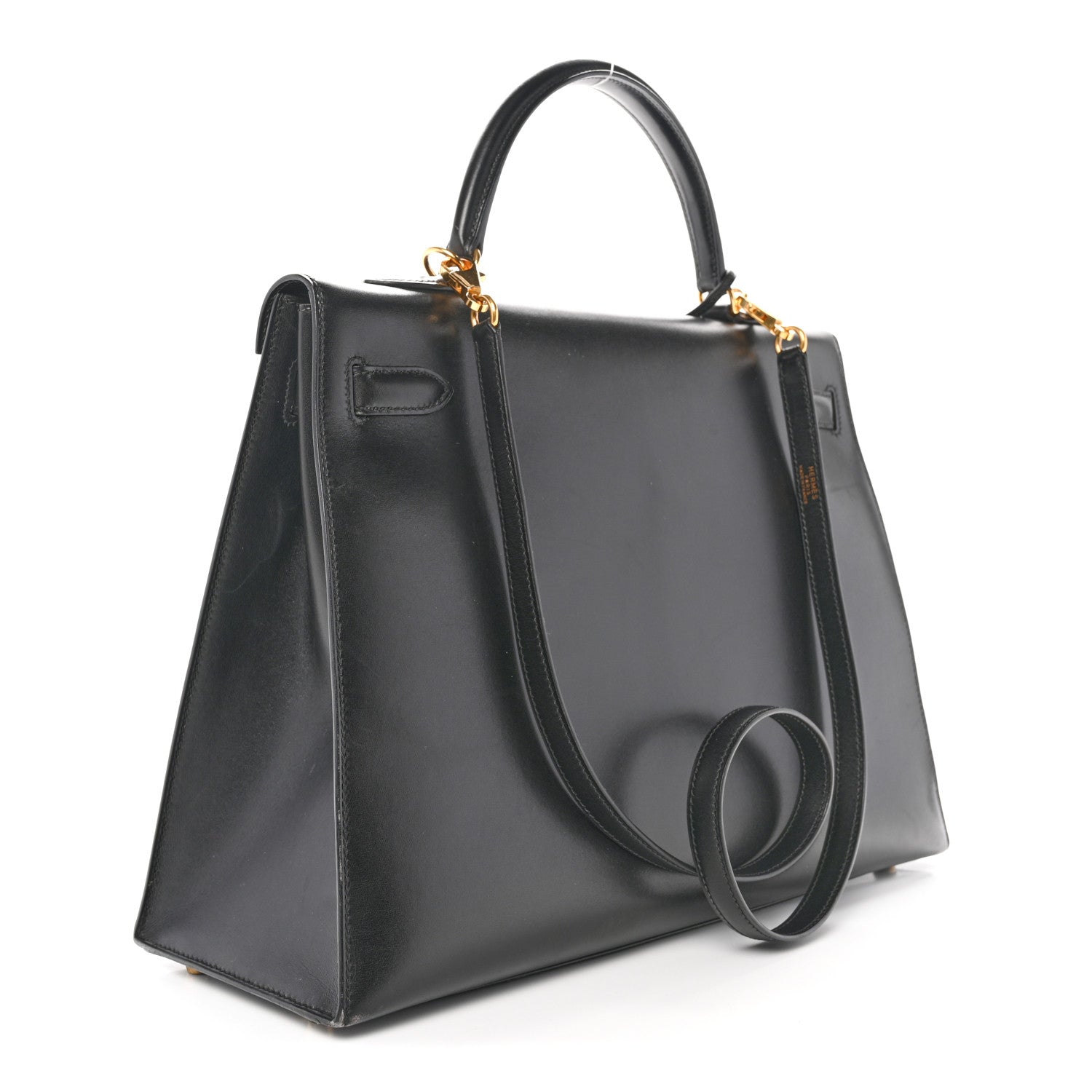 エルメス ケリー35 外縫い Black ボックス ゴールド金具 HERMES KELLY35 SELLIER BLACK BOX GOLD HARDWARE