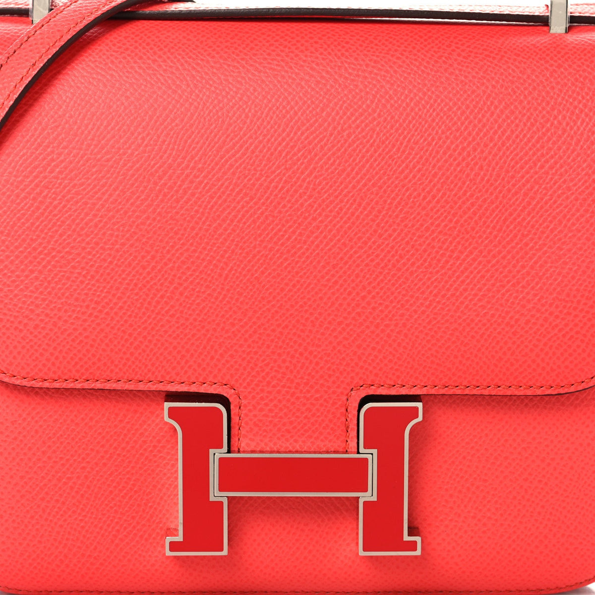 エルメス ミニコンスタンス 18 Rose Texas Rouge De Coeur エプソン レッドエナメル金具 HERMES MINI CONSTANCE 18 ROSE TEXAS ROUGE DE COEUR EPSOM