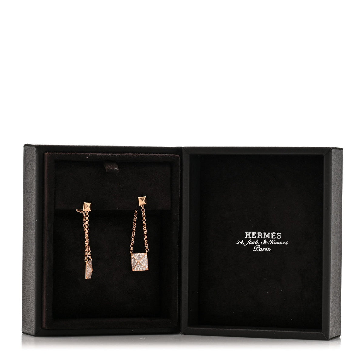 エルメス ピアス 18K クルードゥH ローズゴールド ダイヤモンド HERMES Clou d'H EARRINGS 18K ROSE GOLD DIAMOND