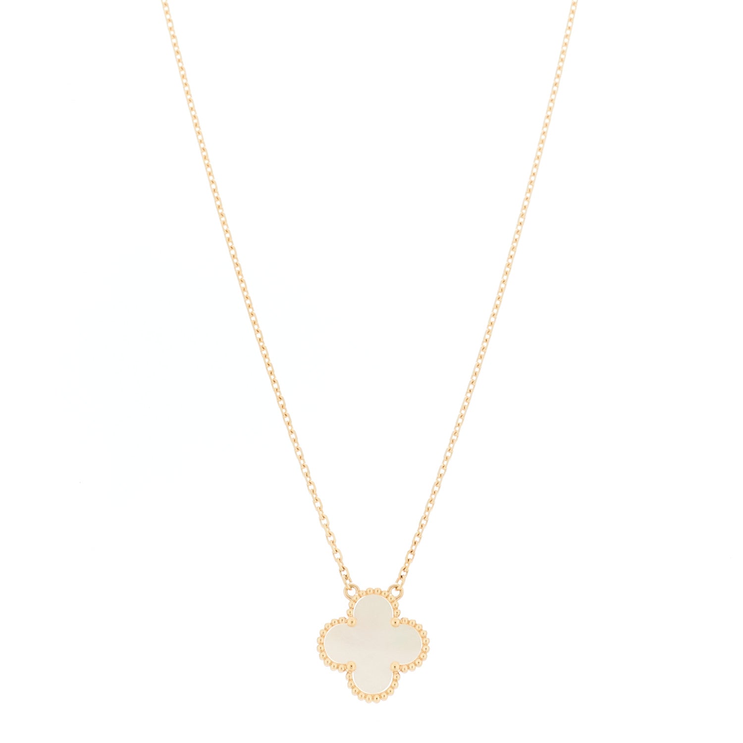 ヴァンクリーフ＆アーペル ヴィンテージアルハンブラ ペンダントネックレス マザーオブパール 18K イエローゴールド VAN CLEEF & ARPELS VINTAGE ALHAMBRA PENDANT NECKLACE MOTHER OF PEARL 18K YELLOW GOLD