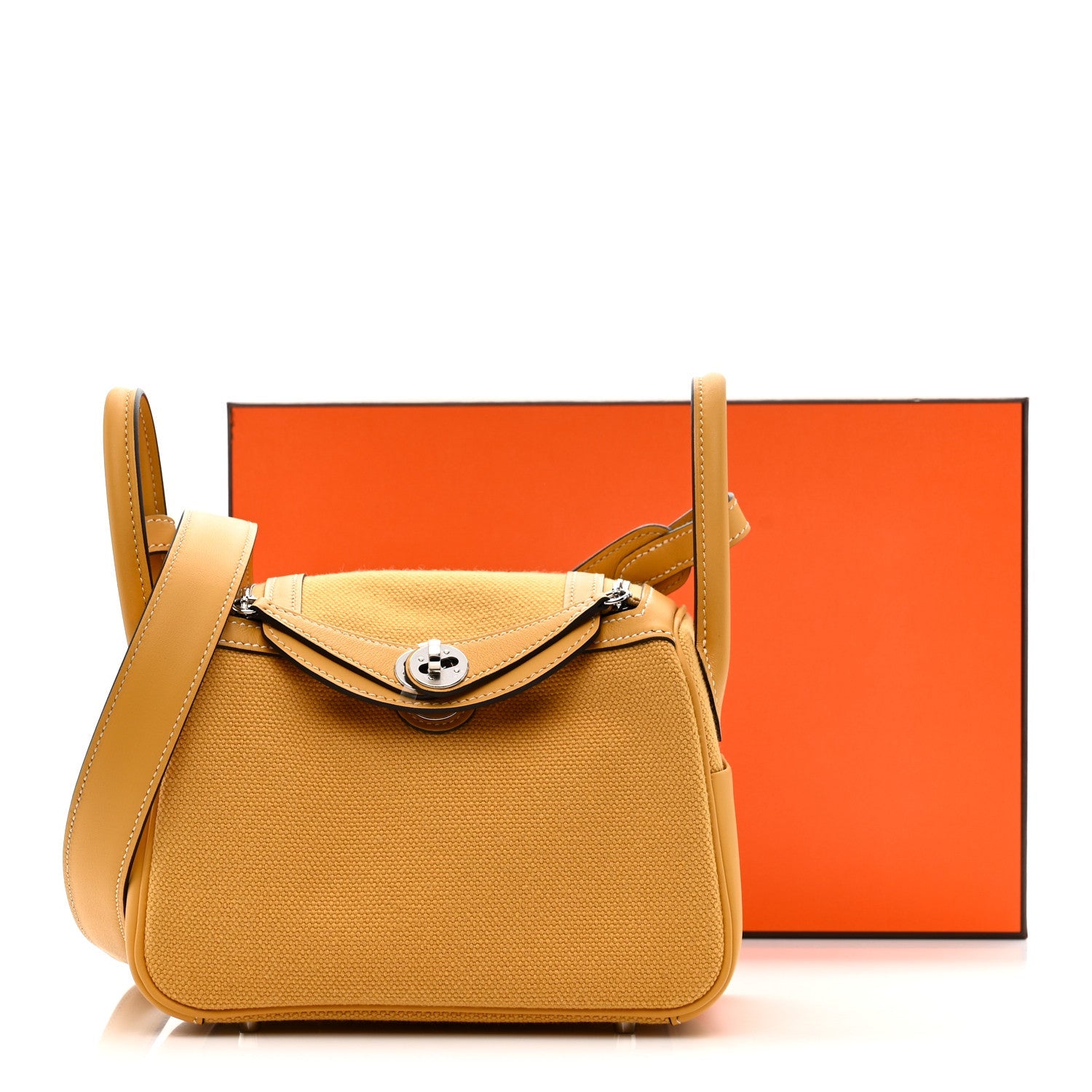 エルメス リンディ 20 Paille スイフト / トワル シルバー金具 HERMES LINDY 20 PAILLE SWIFT / TOILE SILVER HARDWARE