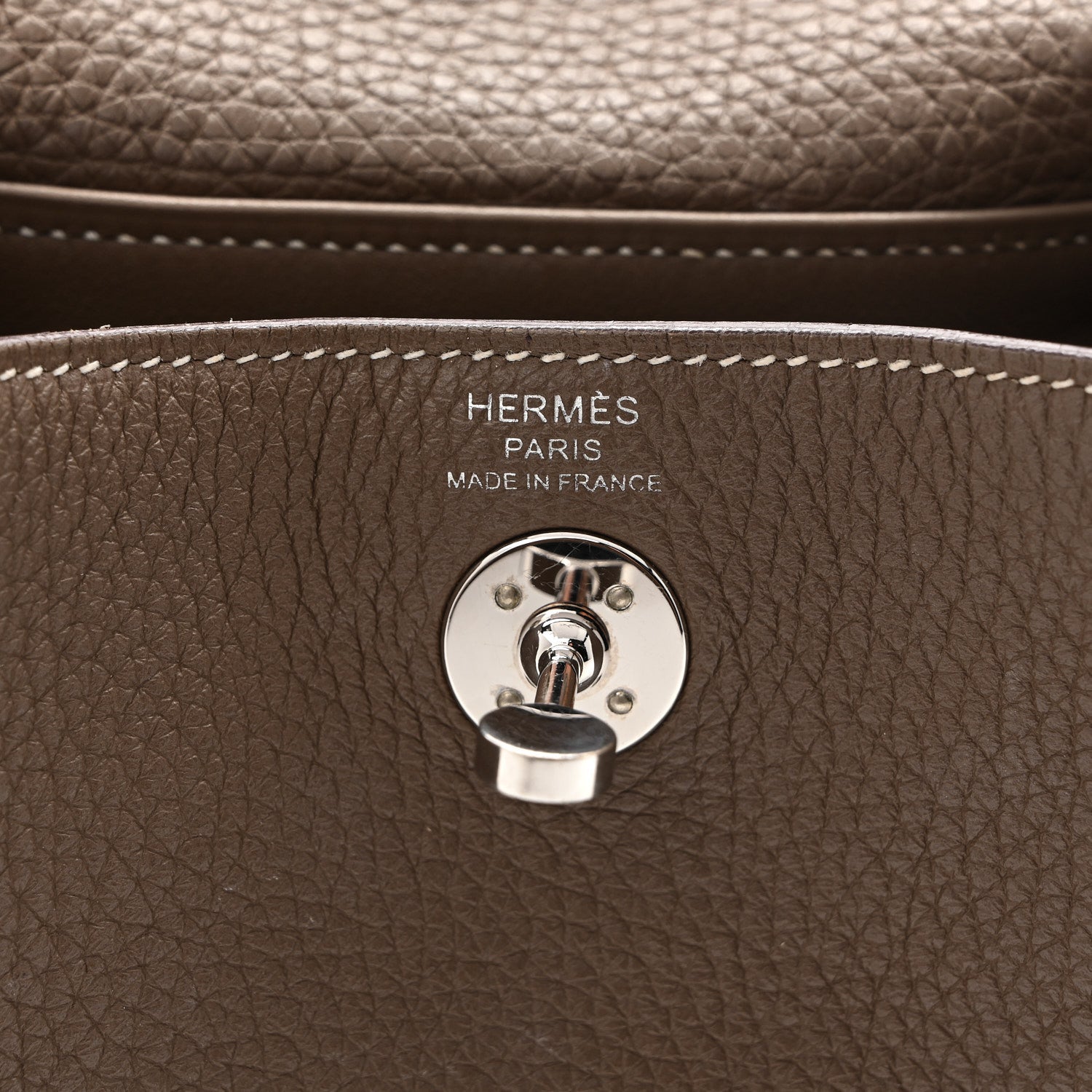 エルメス リンディ 20 Etoupe トリヨンクレマンス シルバー金具 HERMES LINDY 20 ETOUPE TAURILLON CLEMENCE SILVER HARDWARE