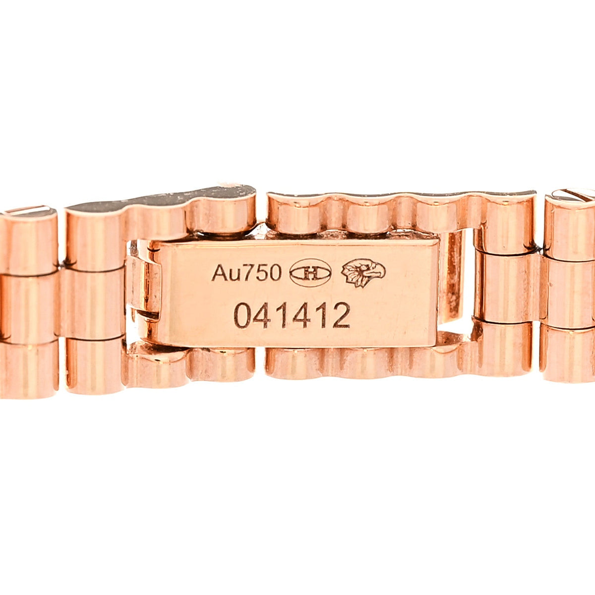 Hermes Faubourg 16MM Quartz Watch Diamond Bezel 18K Rose Gold