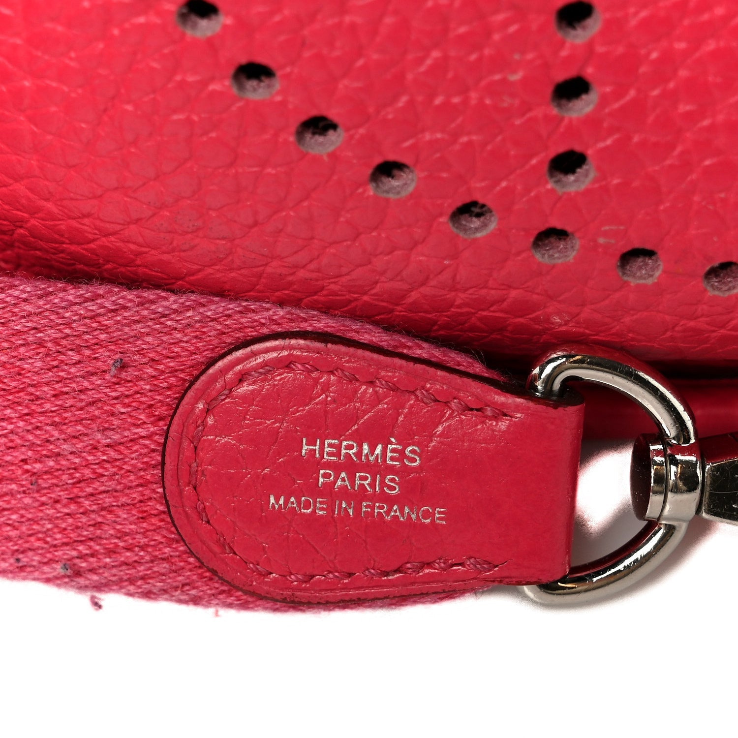 エルメス ミニエヴリン TPM Rose Extreme トリヨンクレマンス シルバー金具 HERMES MINI EVELYNE TPM ROSE EXTREME TAURILLON CLEMENCE SILVER HARDWARE