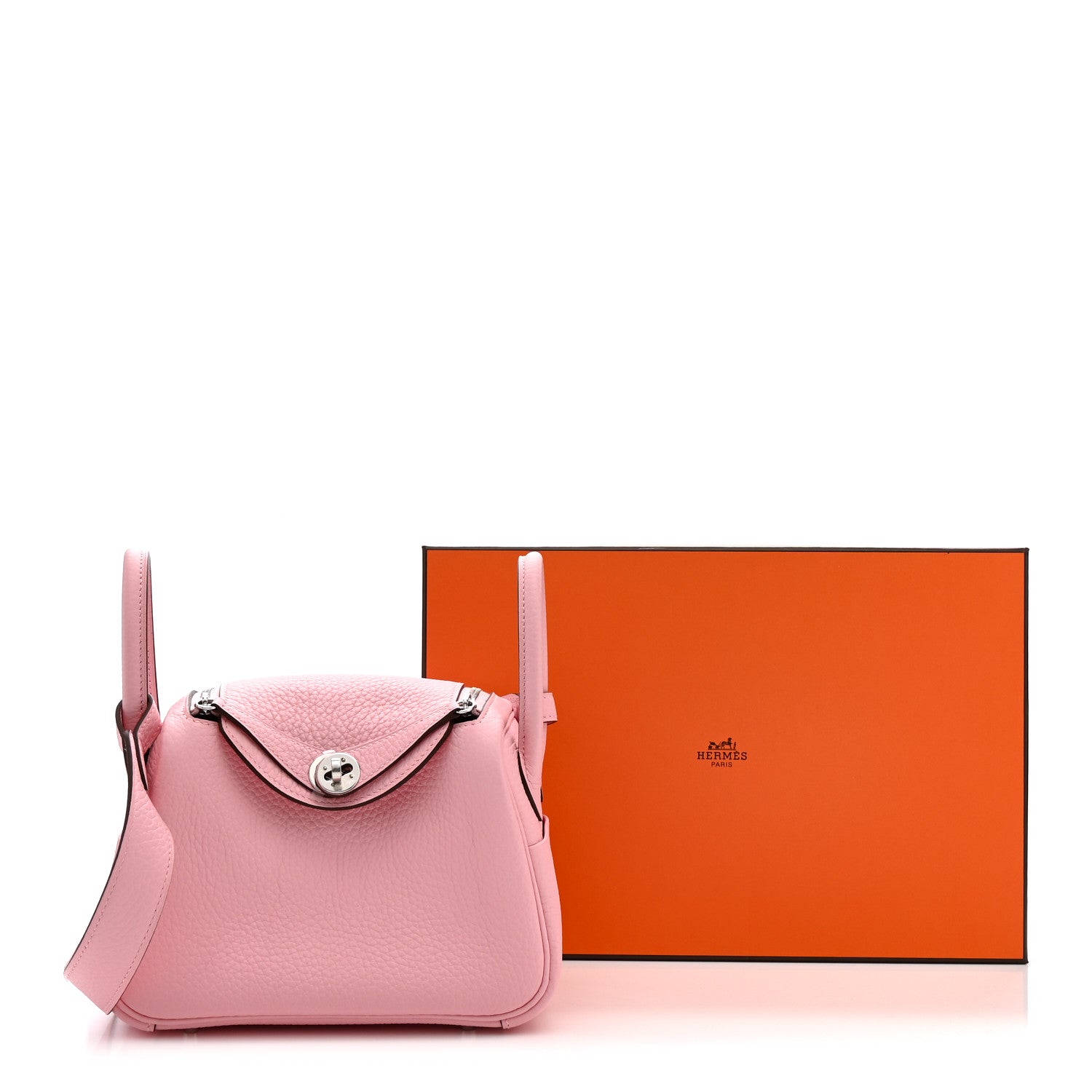 エルメス リンディ 20 ヴェルソ Rose Sakura Gris Perle トリヨンクレマンス シルバー金具 HERMES LINDY 20 VERSO ROSE SAKURA GRIS PERLE TAURILLON CLEMENCE SILVER HARDWARE