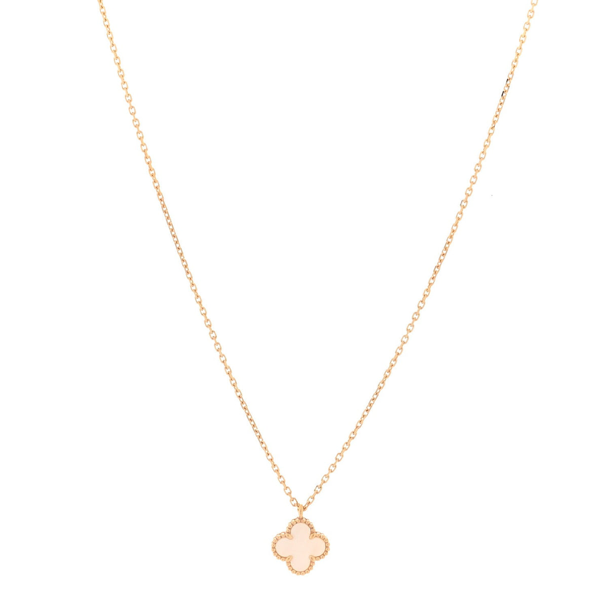 ヴァンクリーフ＆アーペル スウィートアルハンブラ ペンダントネックレス マザーオブパール 18K イエローゴールド VAN CLEEF & ARPELS SWEET ALHAMBRA PENDANT NECKLACE MOTHER OF PEARL 18K YELLOW GOLD
