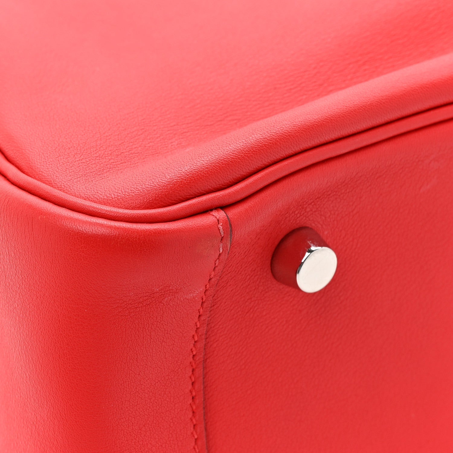 HERMES LINDY 30 VERSO ROUGE DE COEUR ROUGE PIMENT SWIFT SILVER HARDWARE